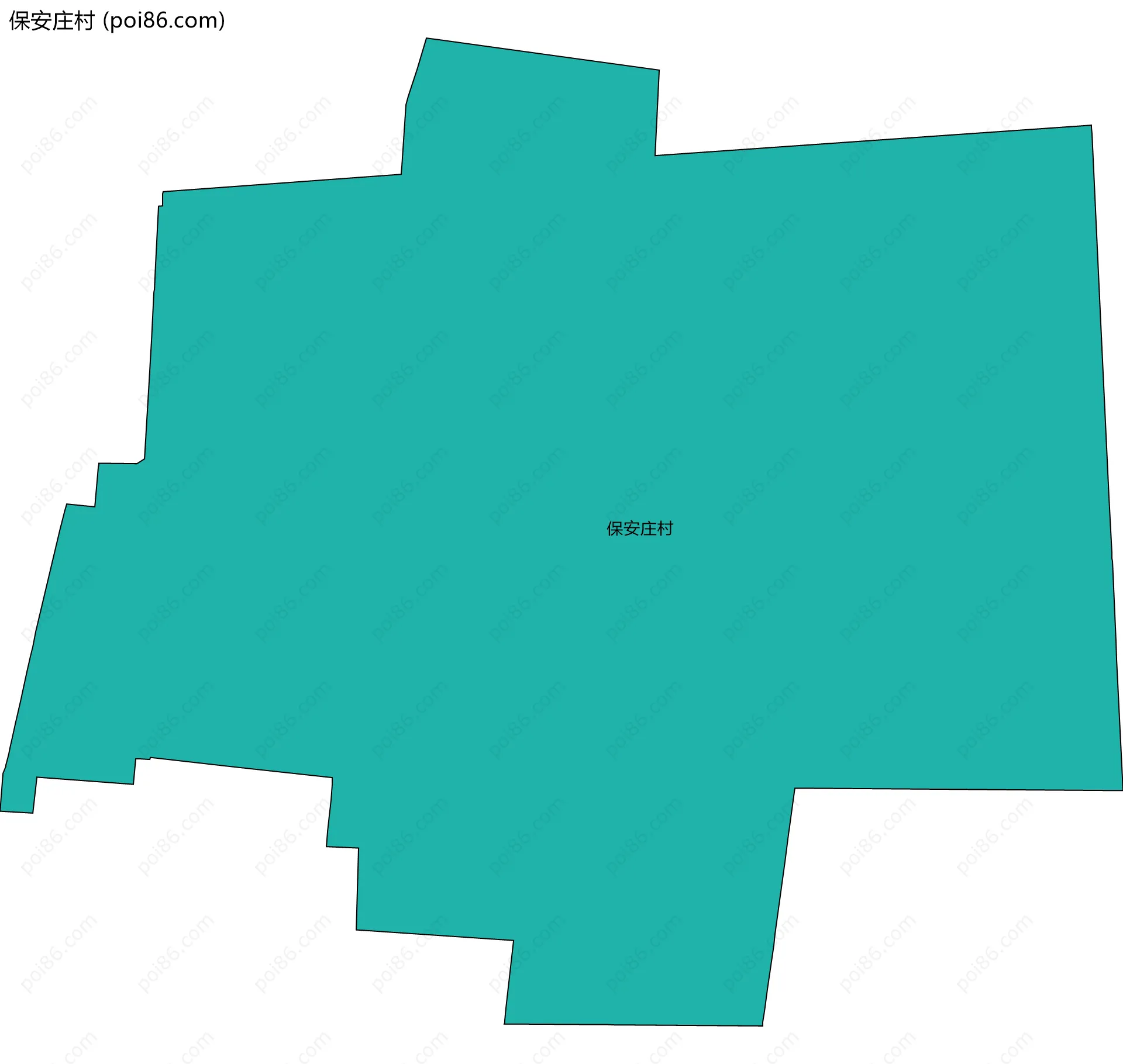保安庄村边界地图