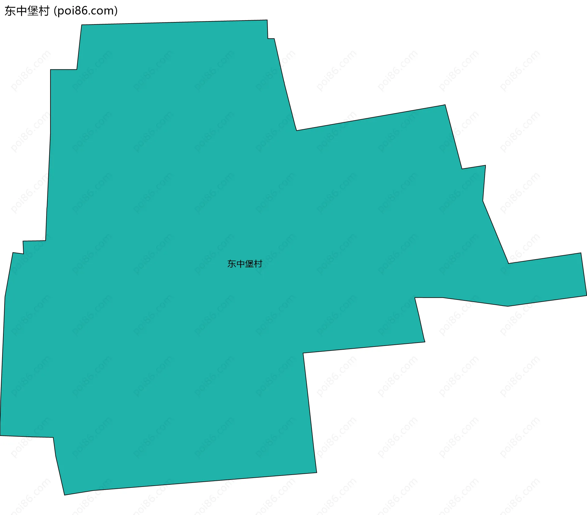 东中堡村边界地图