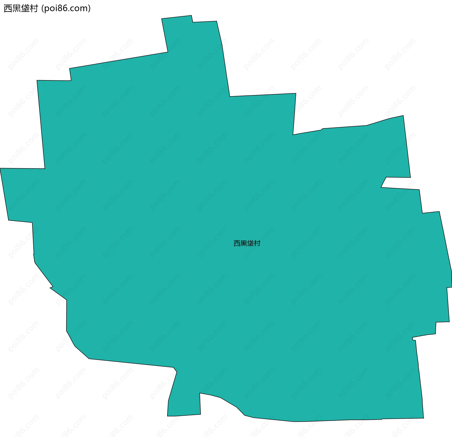西黑垡村边界地图