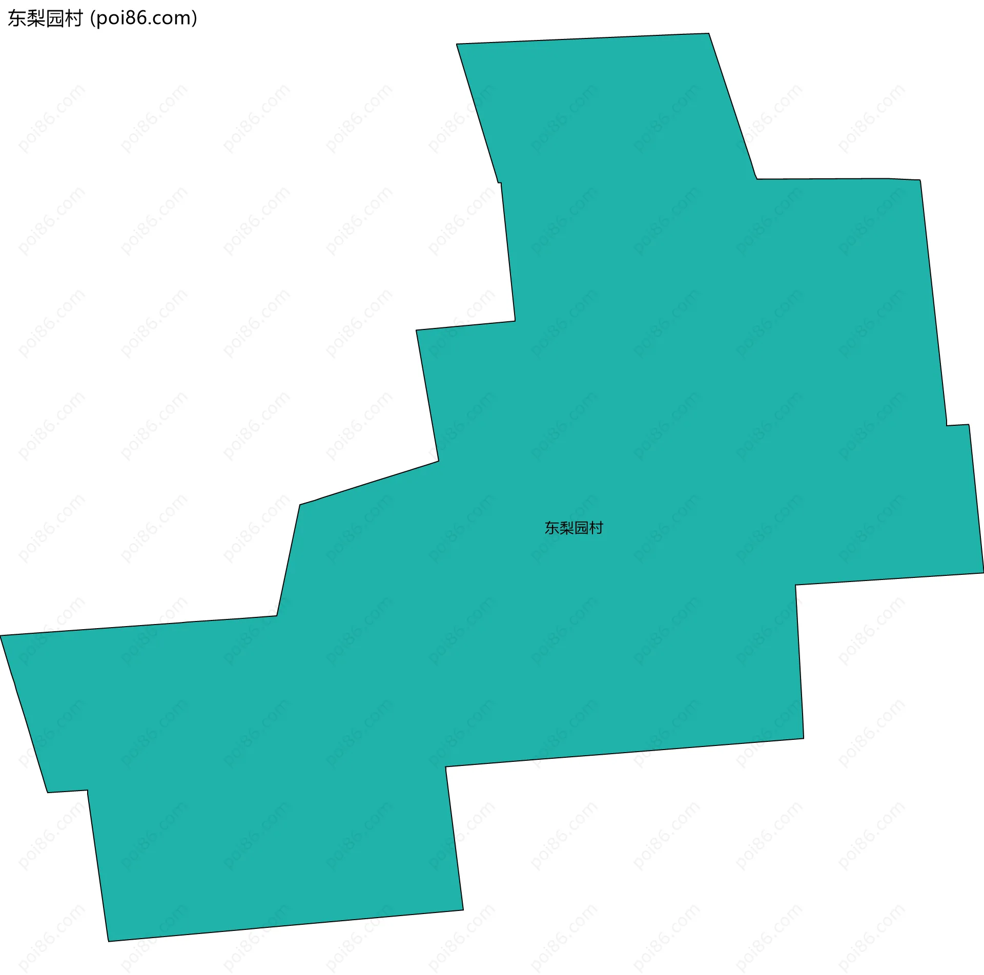 东梨园村边界地图