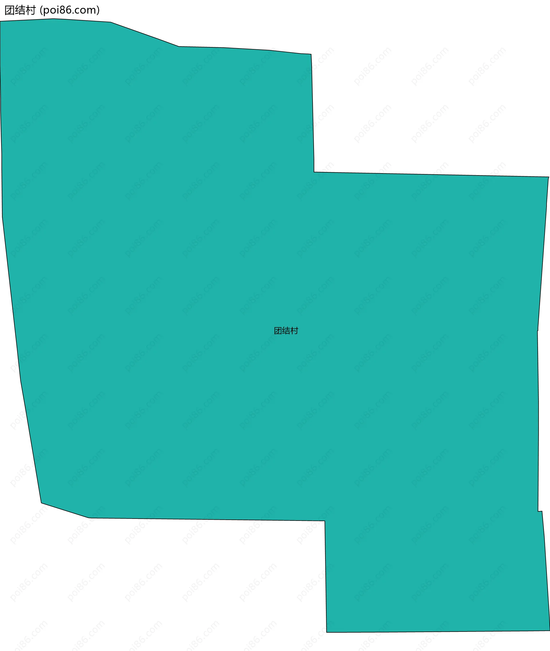 团结村边界地图