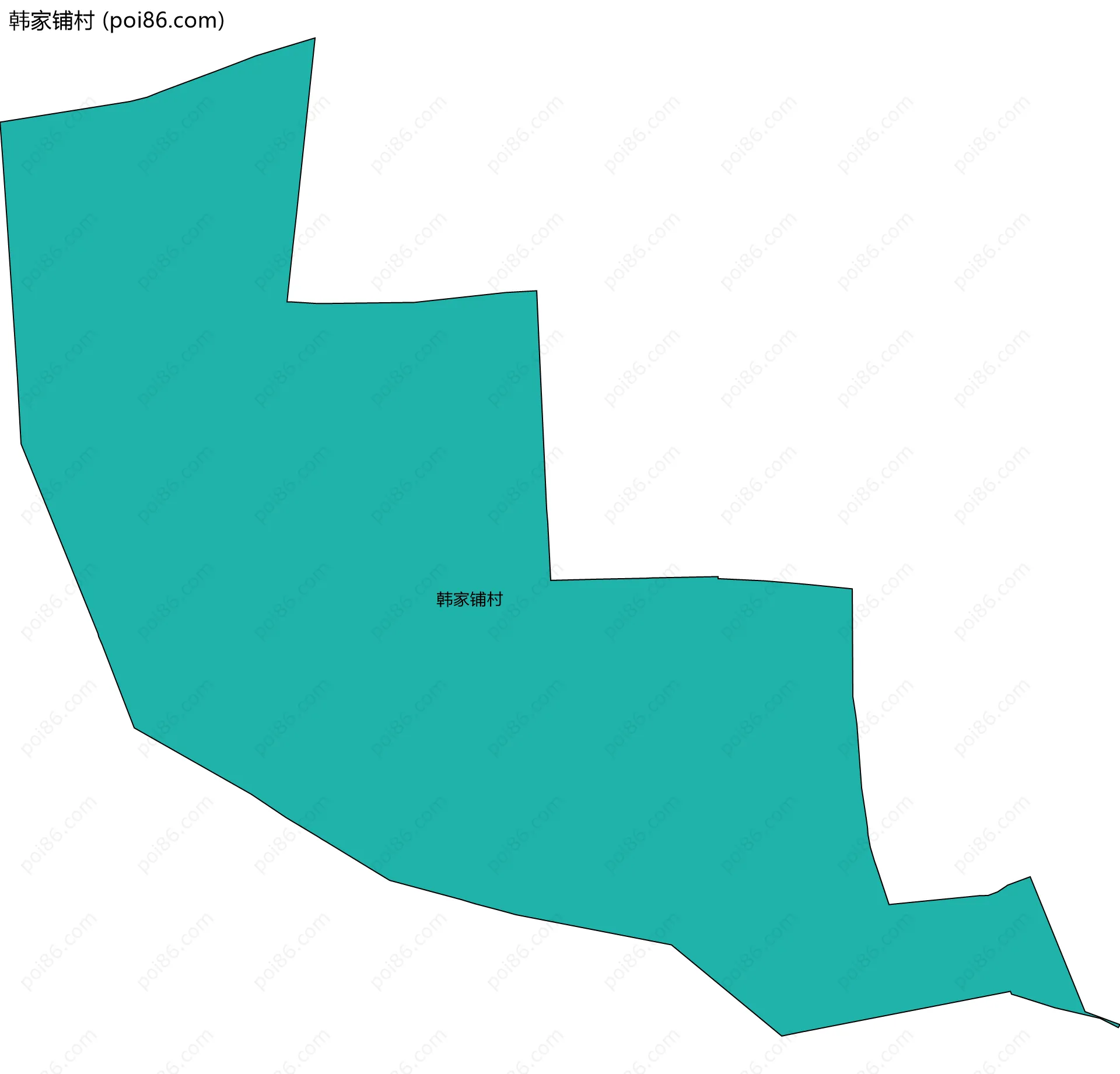 韩家铺村边界地图