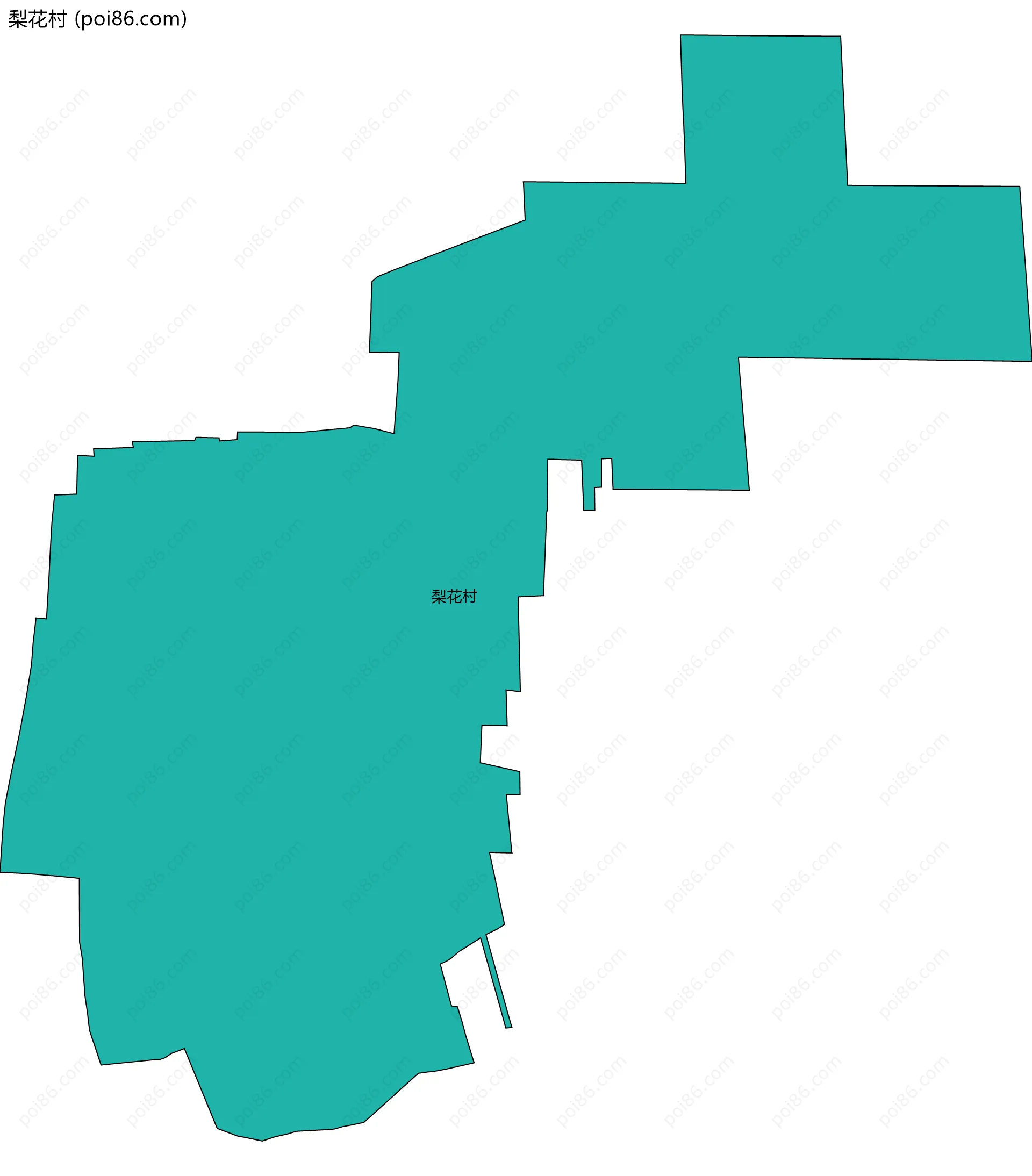 梨花村边界地图