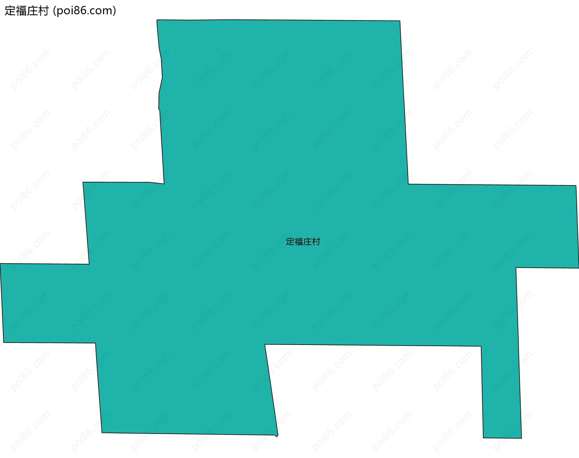 定福庄村边界地图