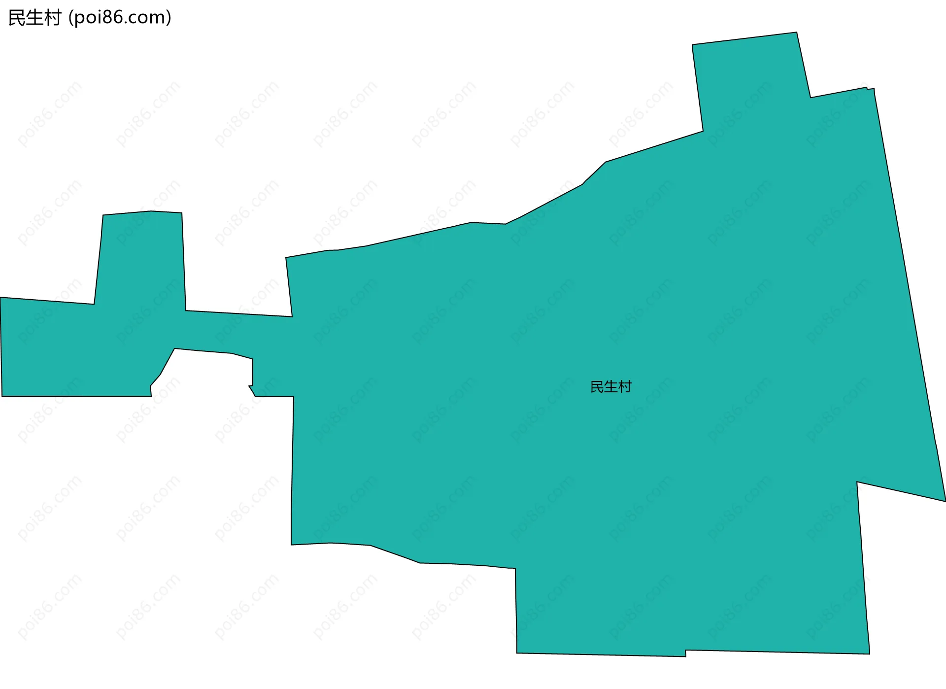 民生村边界地图