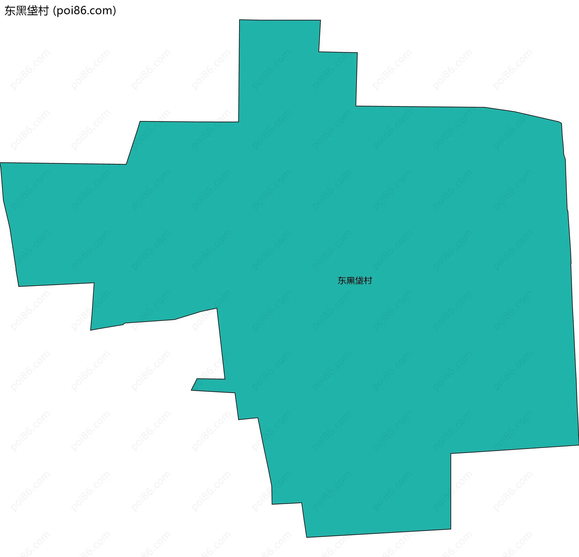 东黑垡村边界地图