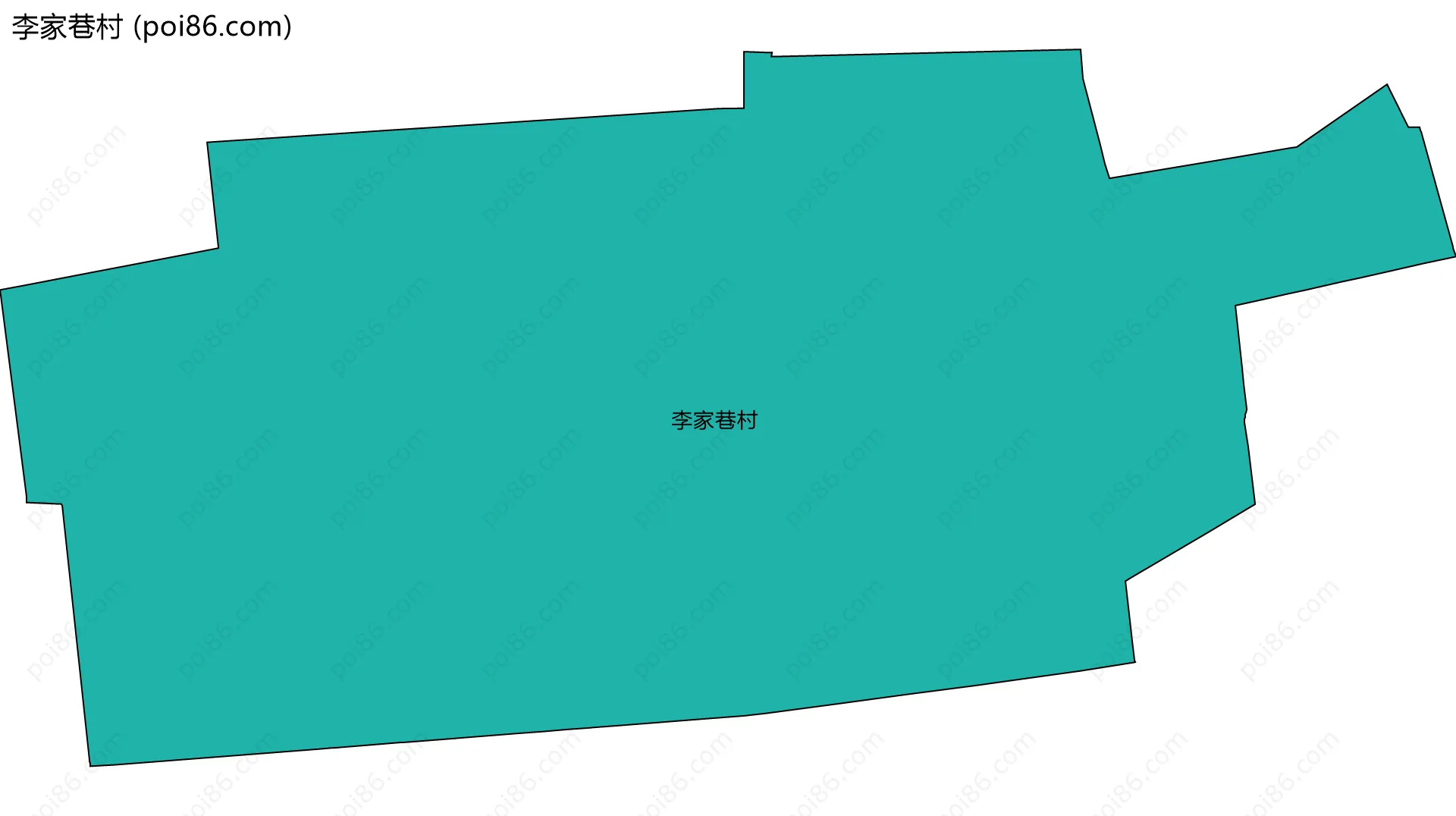李家巷村边界地图