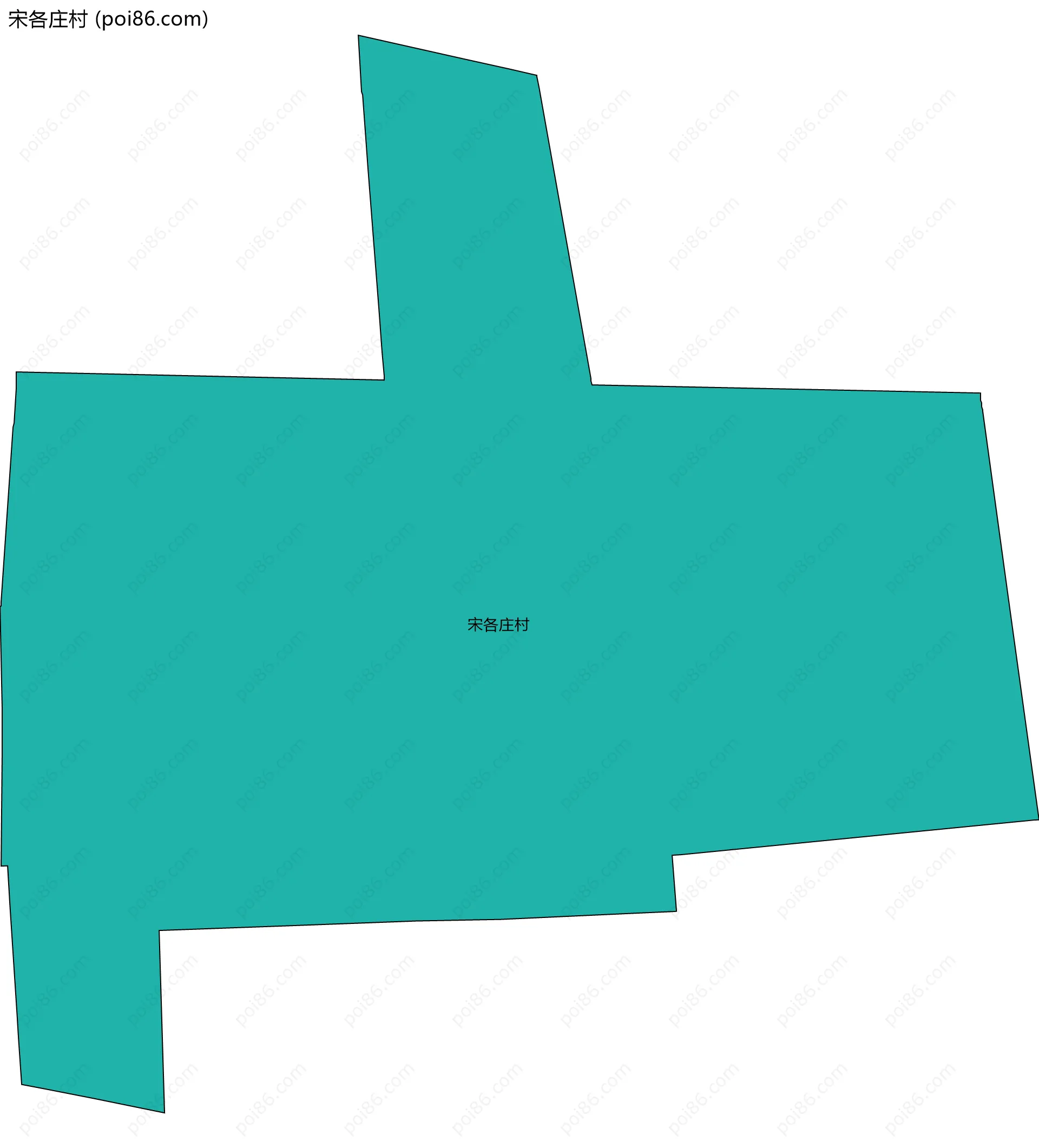 宋各庄村边界地图