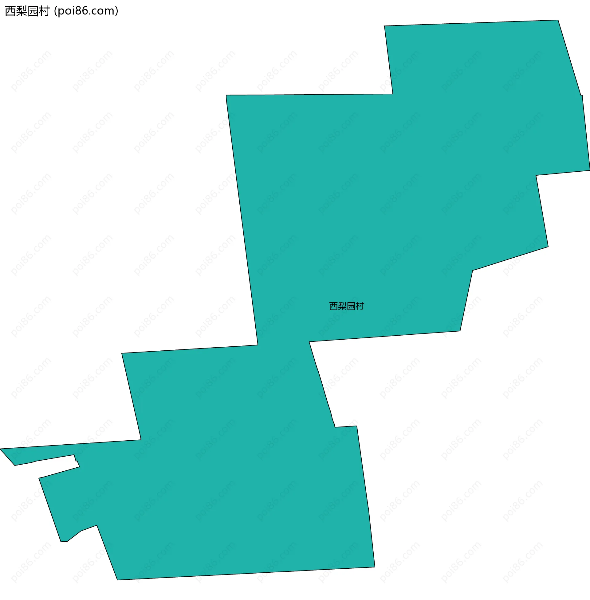 西梨园村边界地图