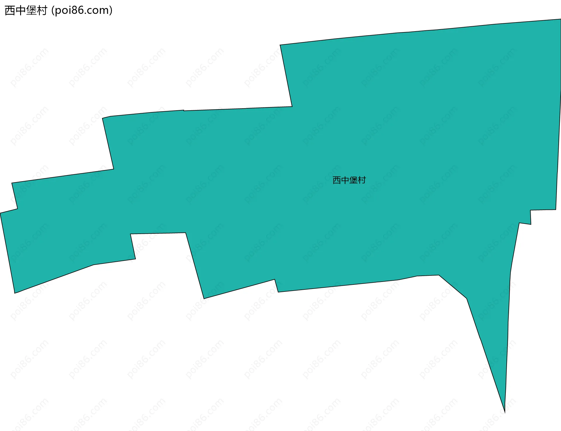 西中堡村边界地图