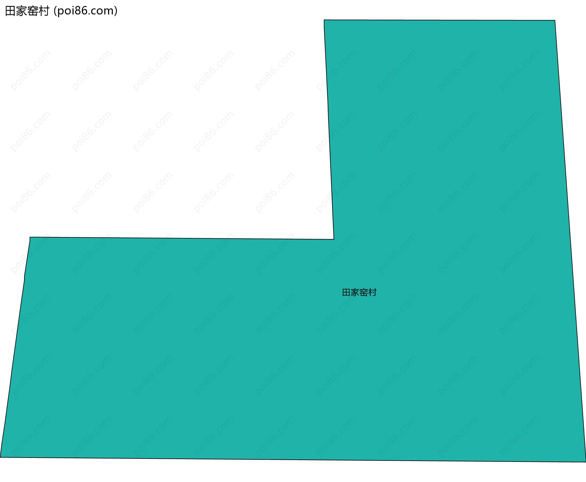 田家窑村边界地图