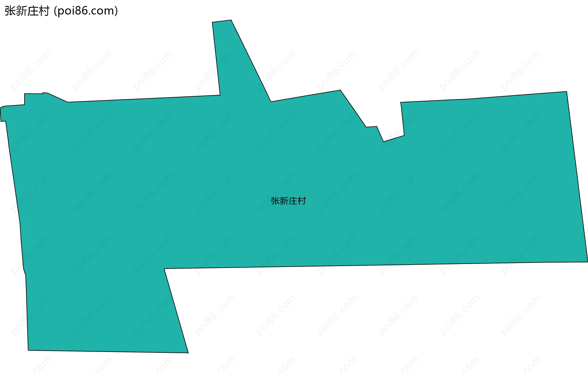 张新庄村边界地图