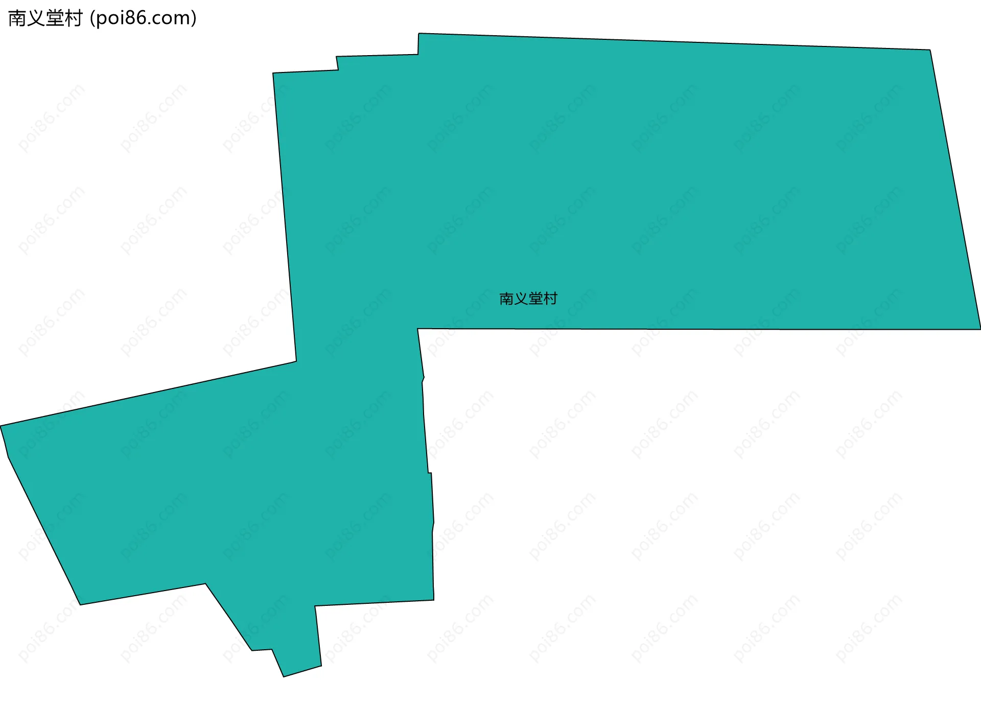 南义堂村边界地图