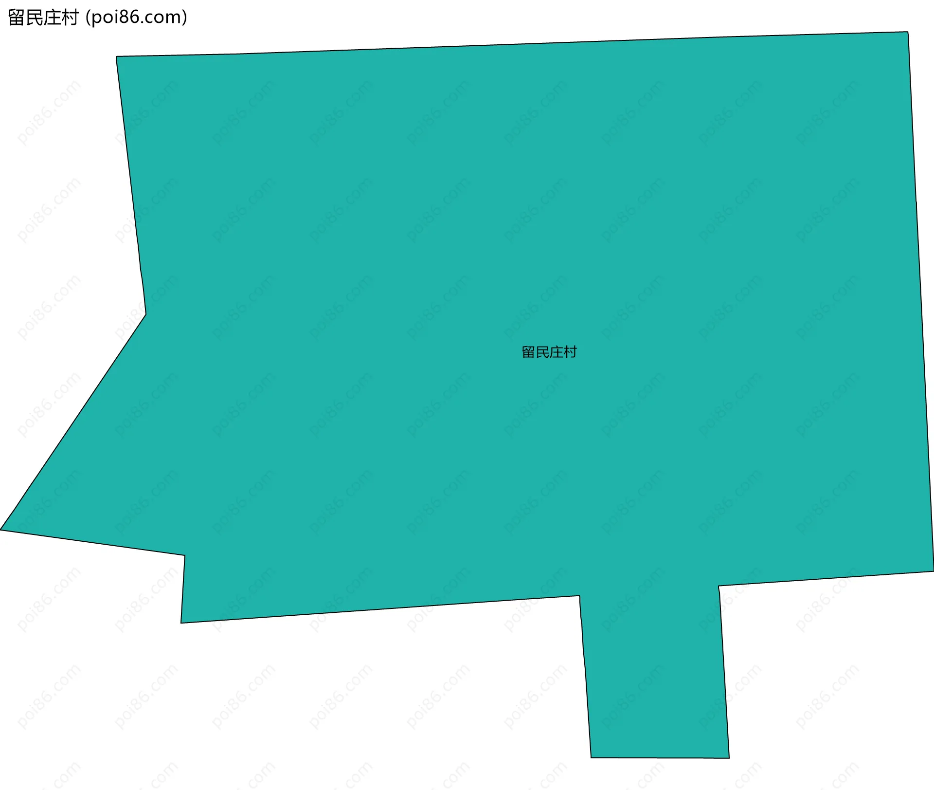 留民庄村边界地图