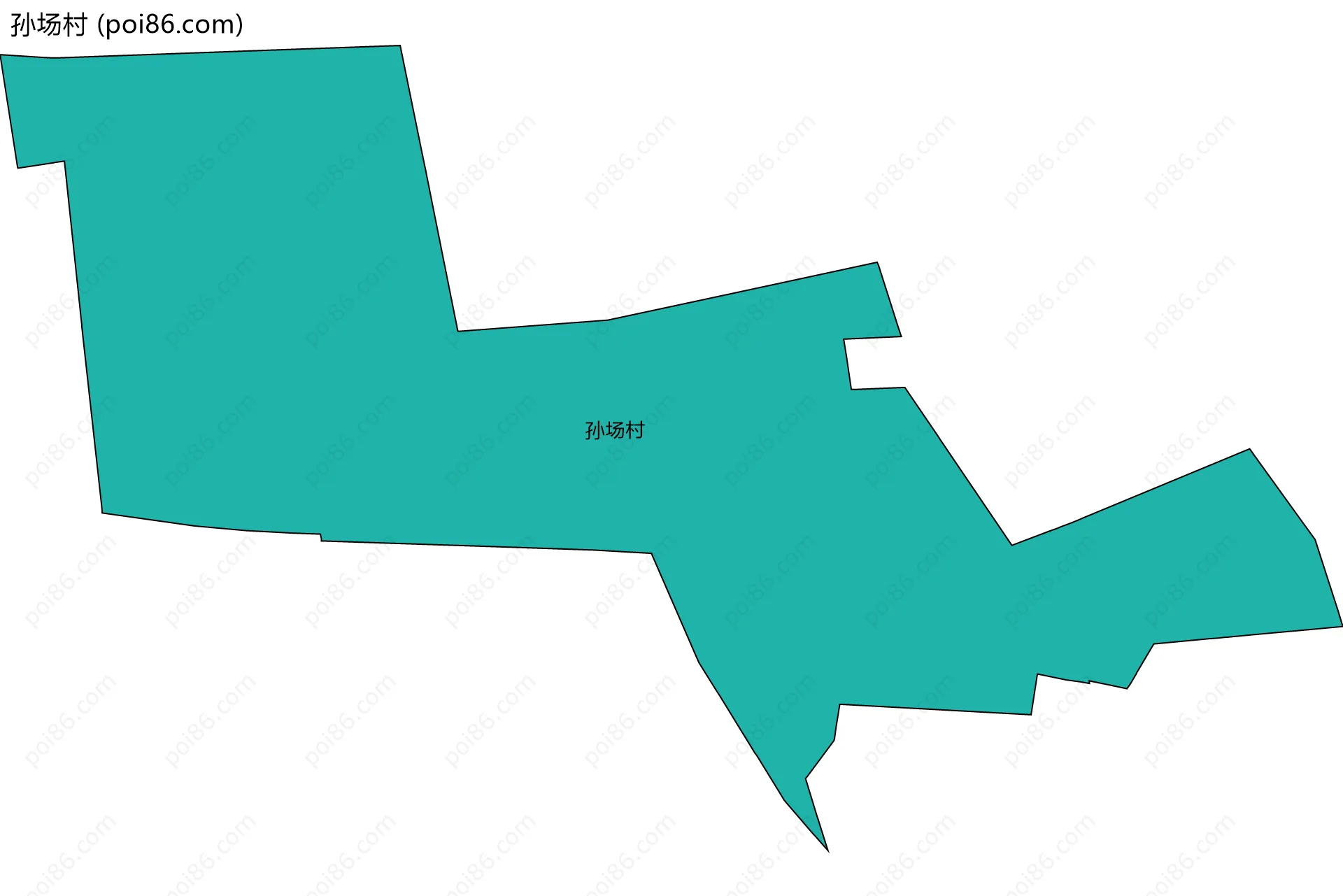 孙场村边界地图