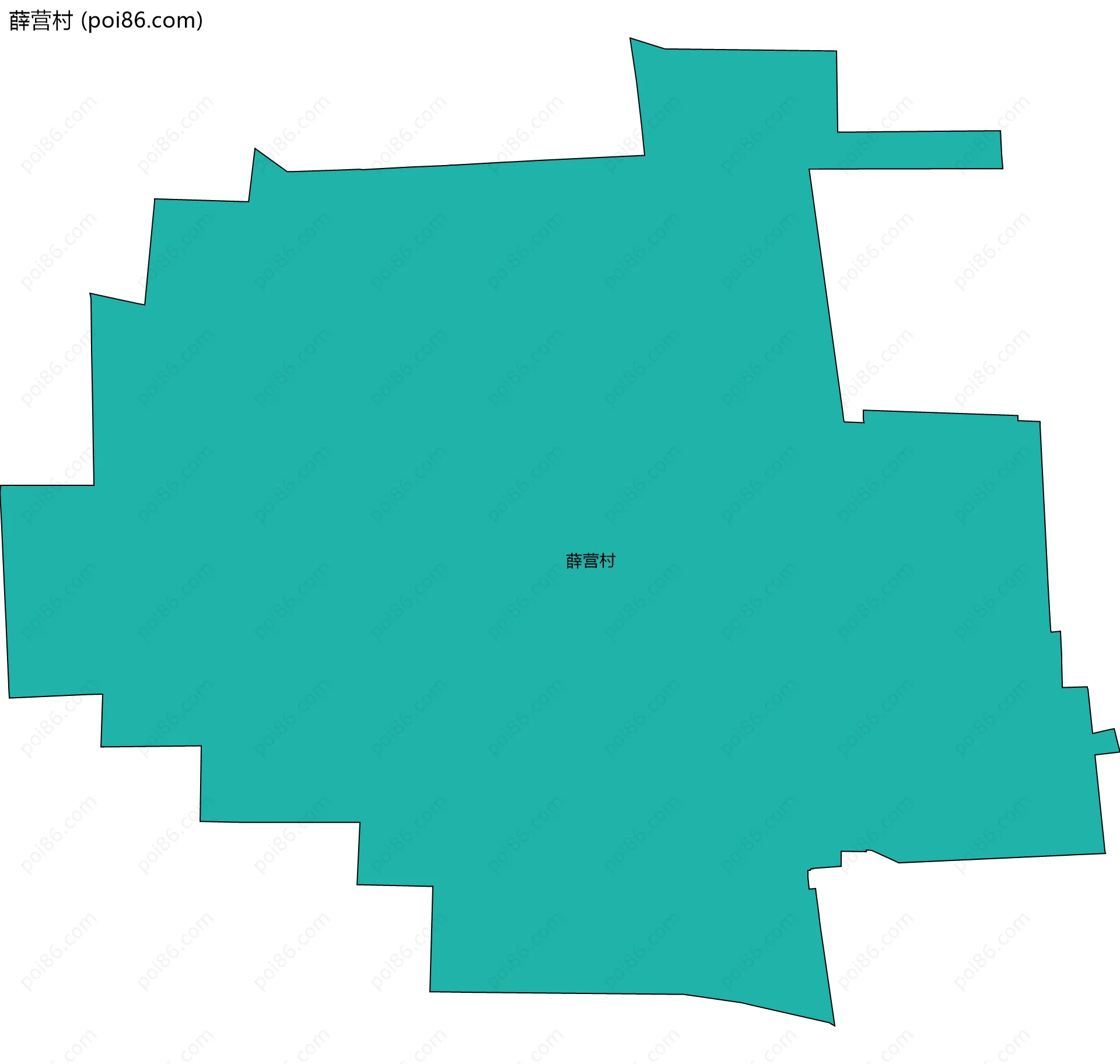薛营村边界地图