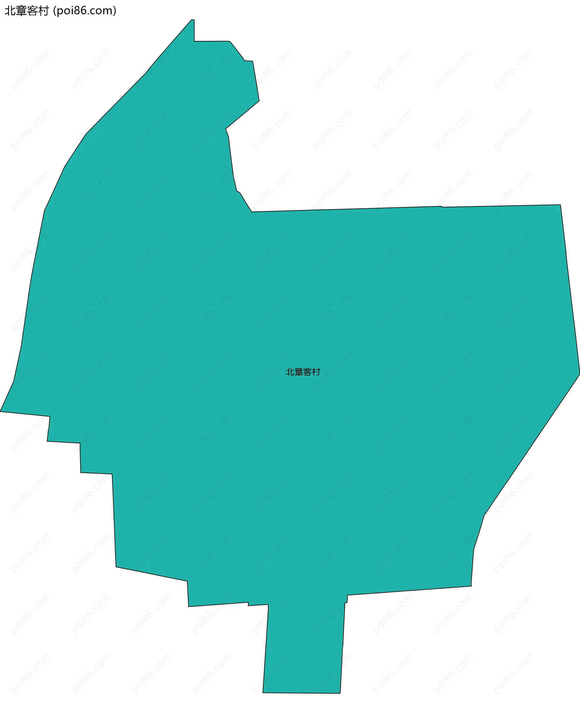 北章客村边界地图