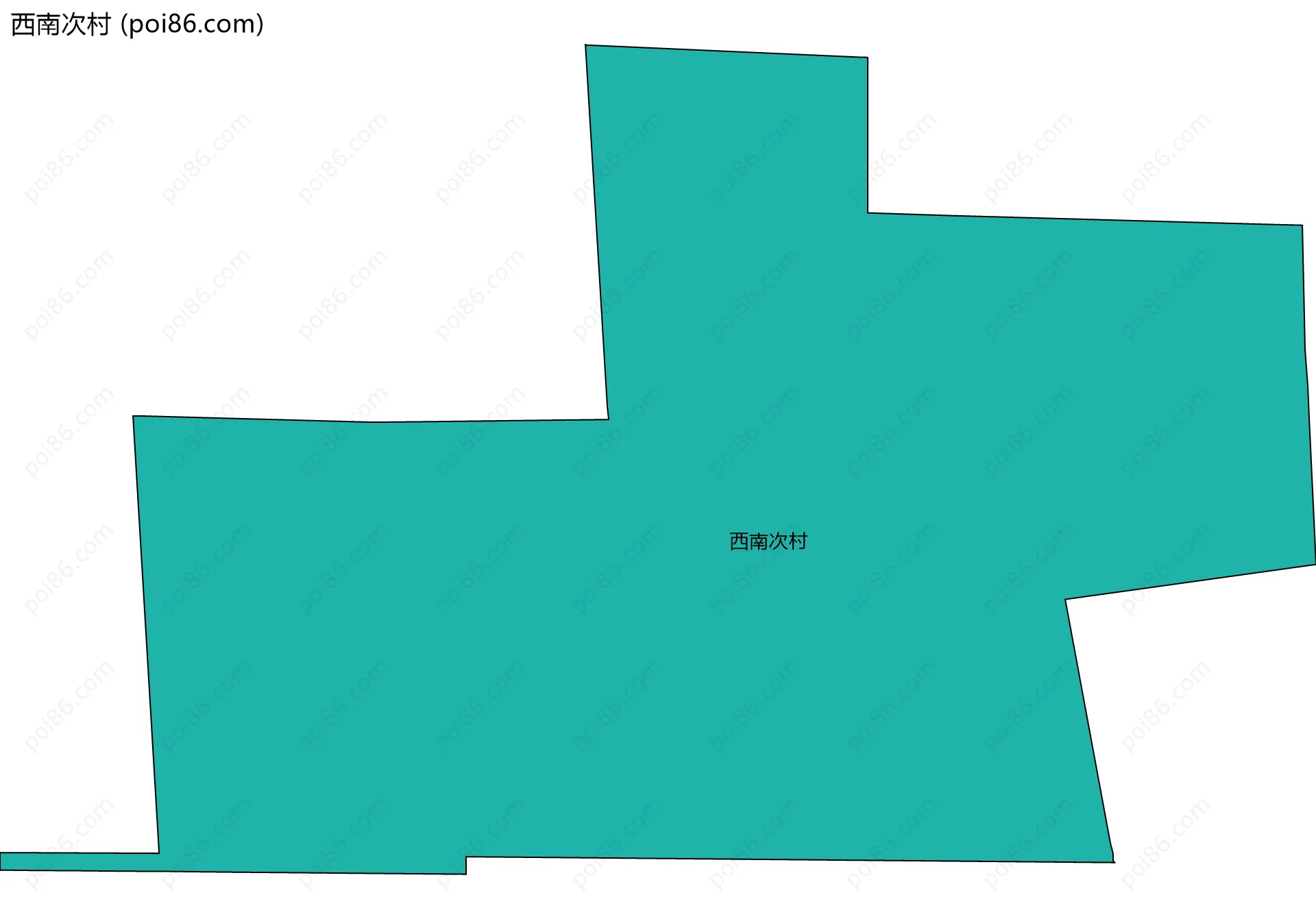 西南次村边界地图