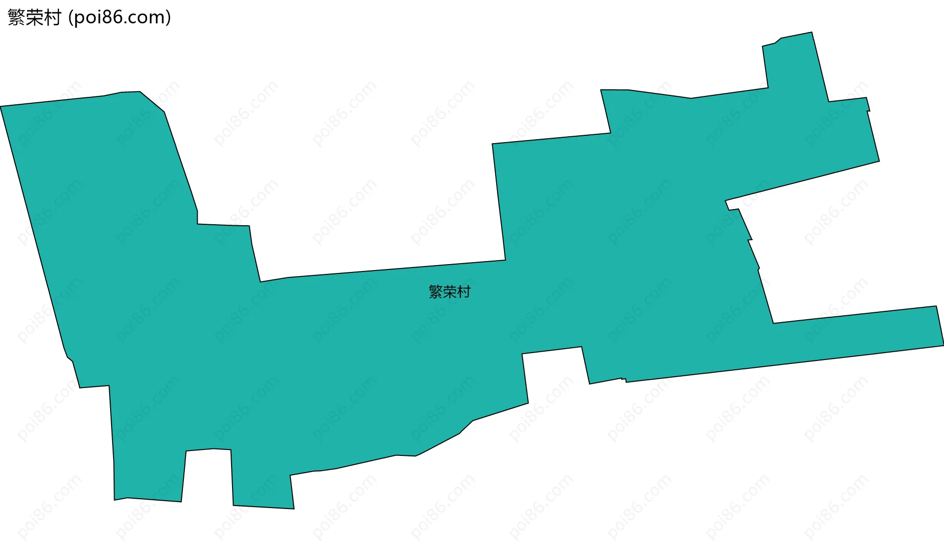 繁荣村边界地图