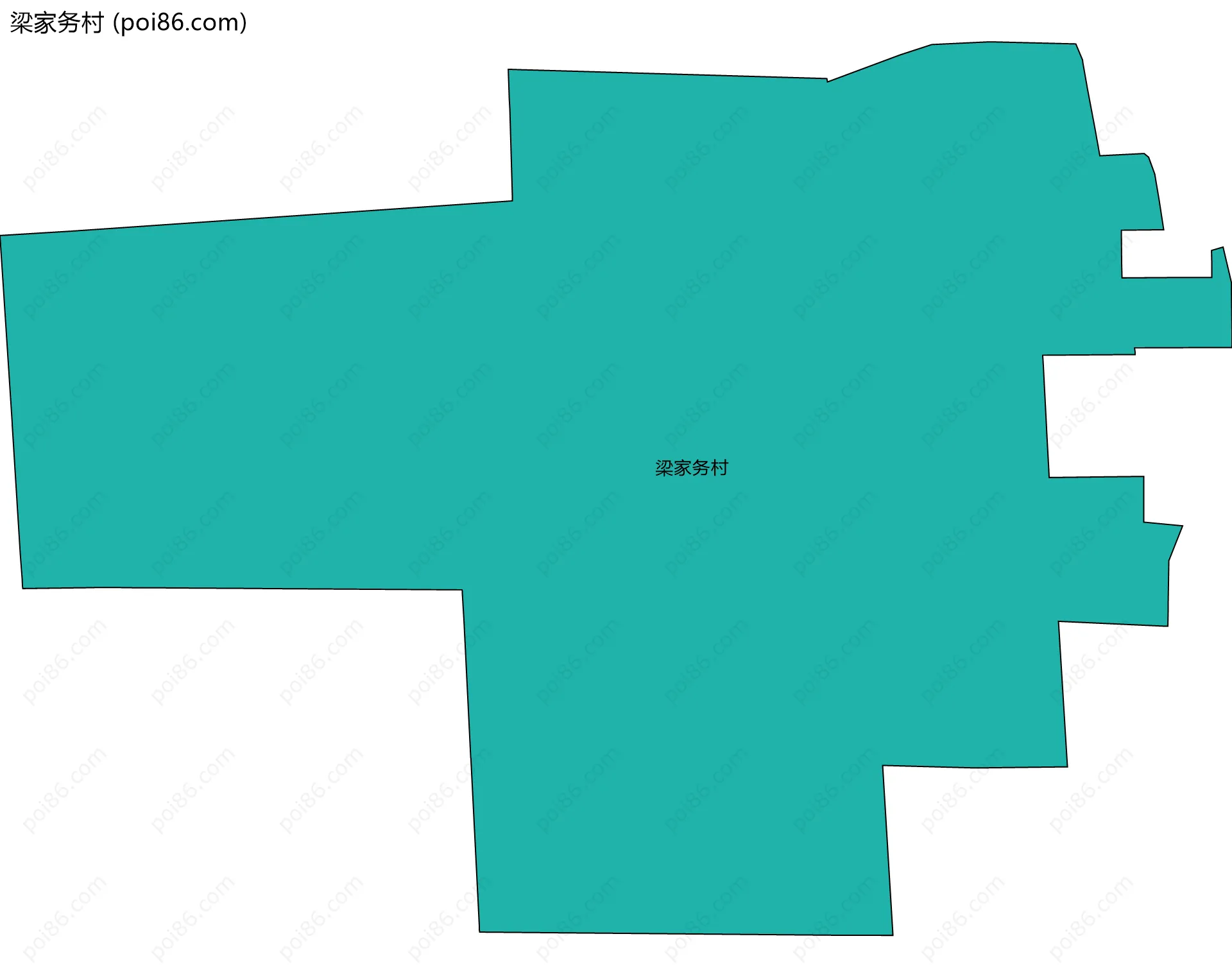 梁家务村边界地图
