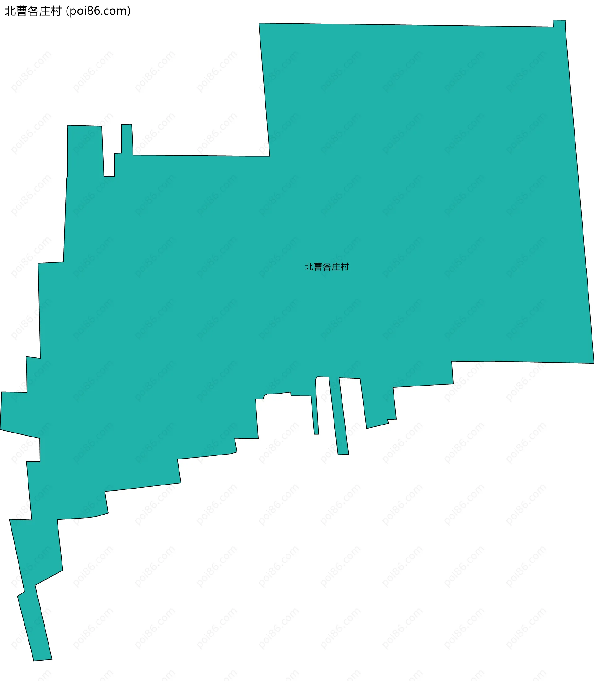 北曹各庄村边界地图