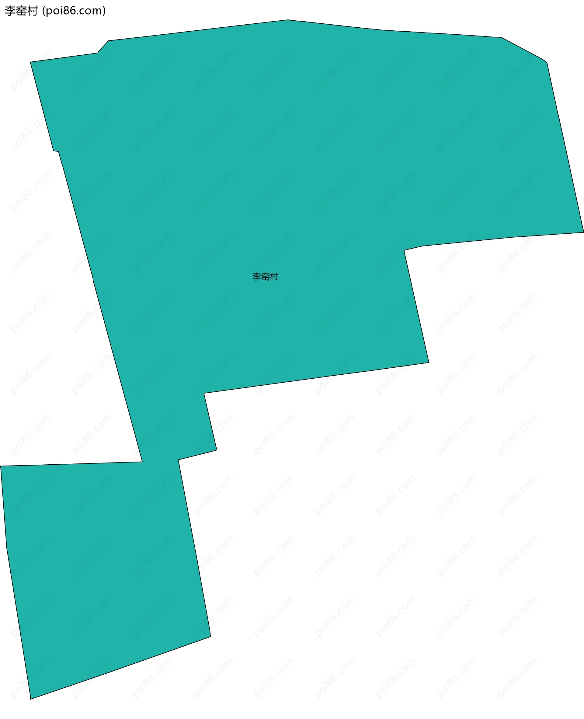 李窑村边界地图