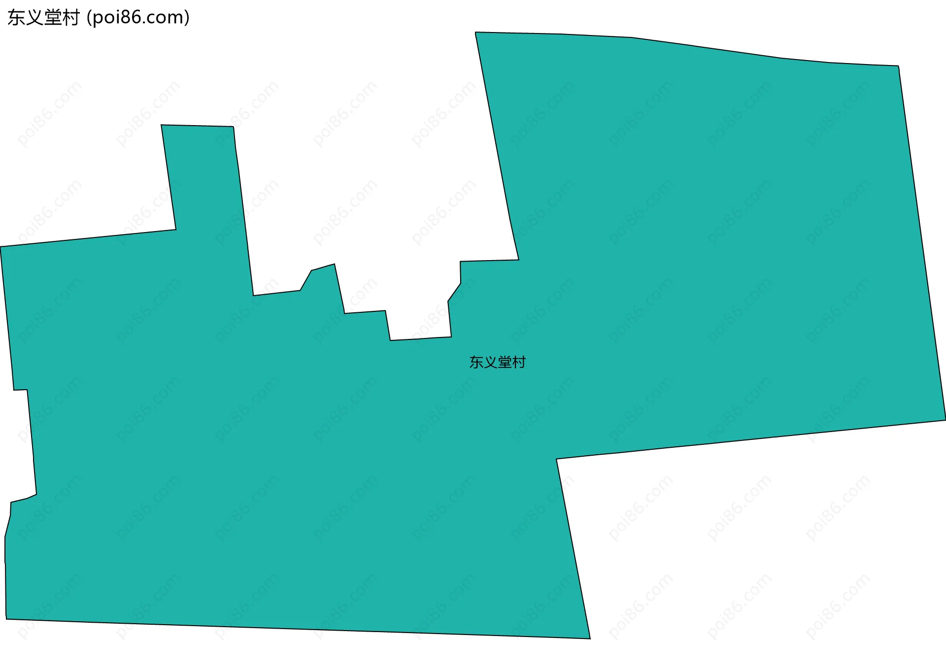 东义堂村边界地图