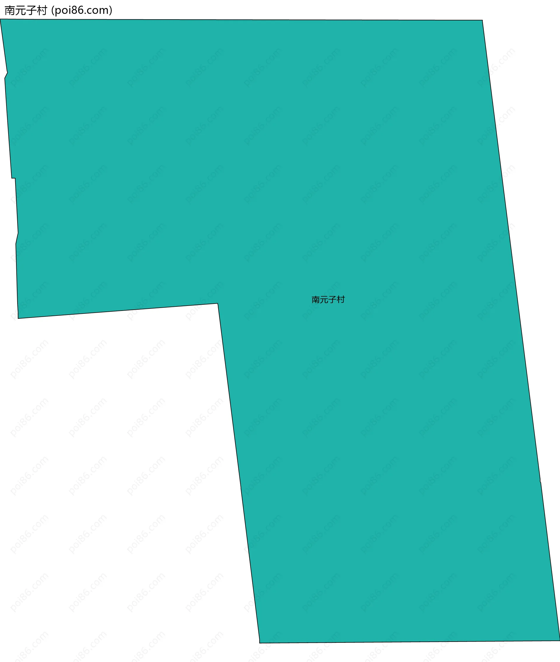 南元子村边界地图