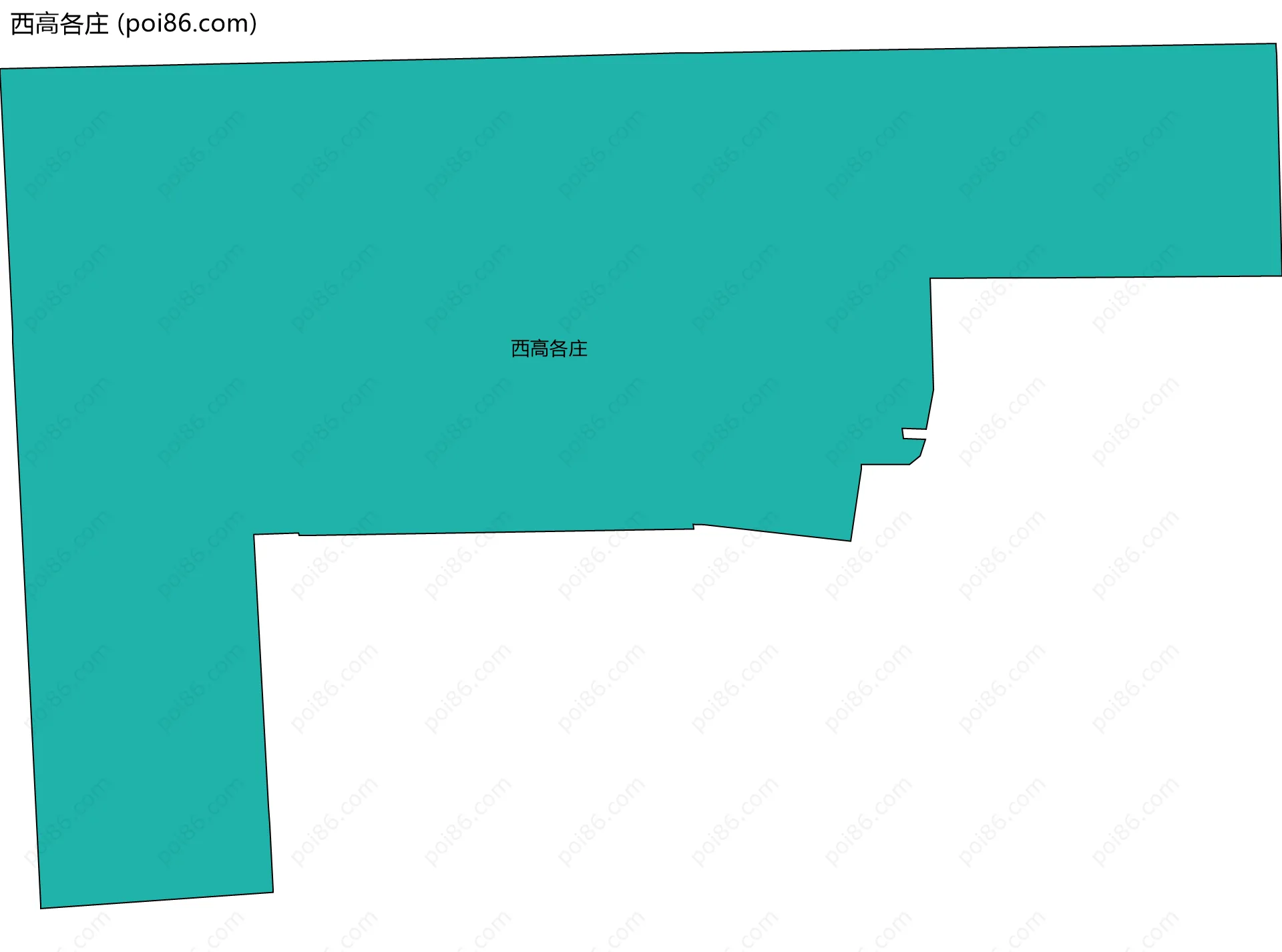 西高各庄边界地图