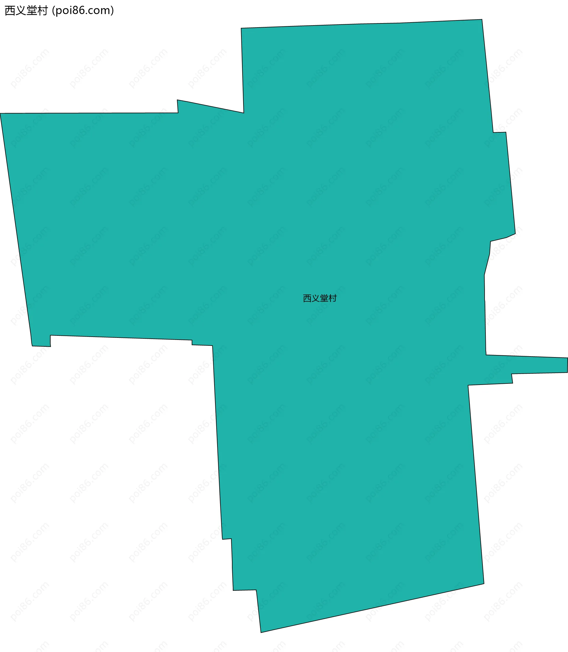 西义堂村边界地图