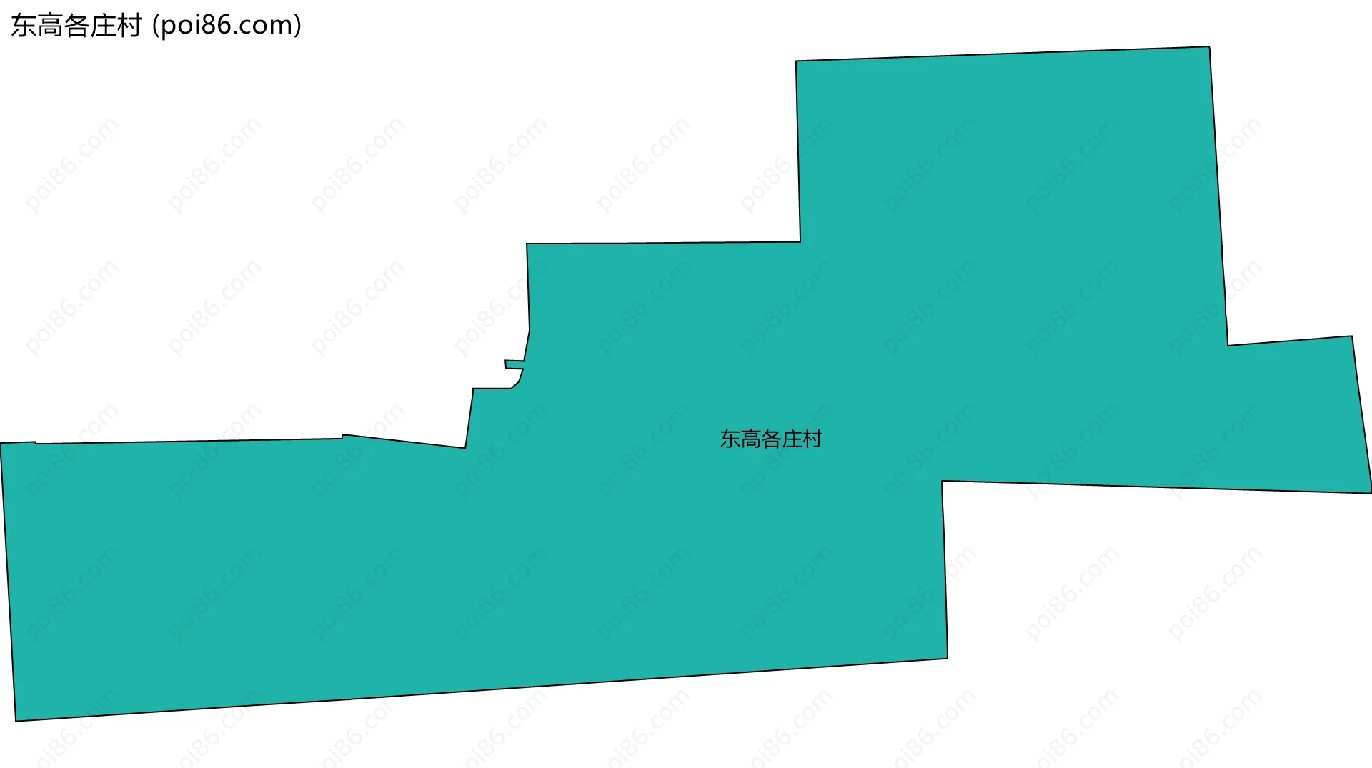 东高各庄村边界地图