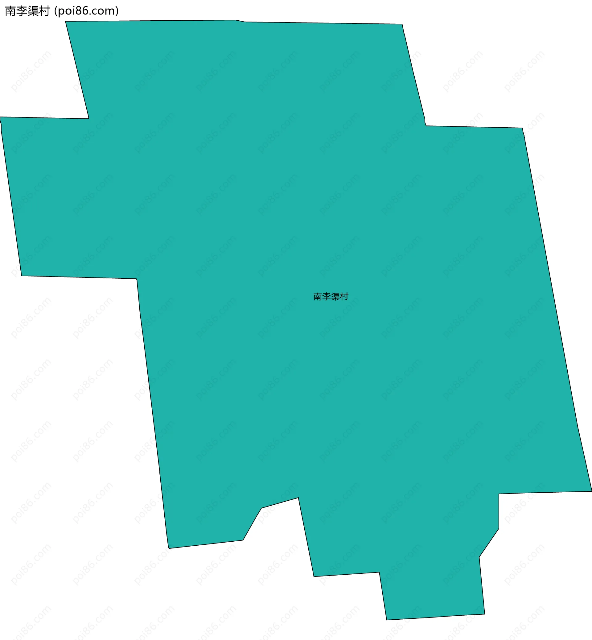 南李渠村边界地图