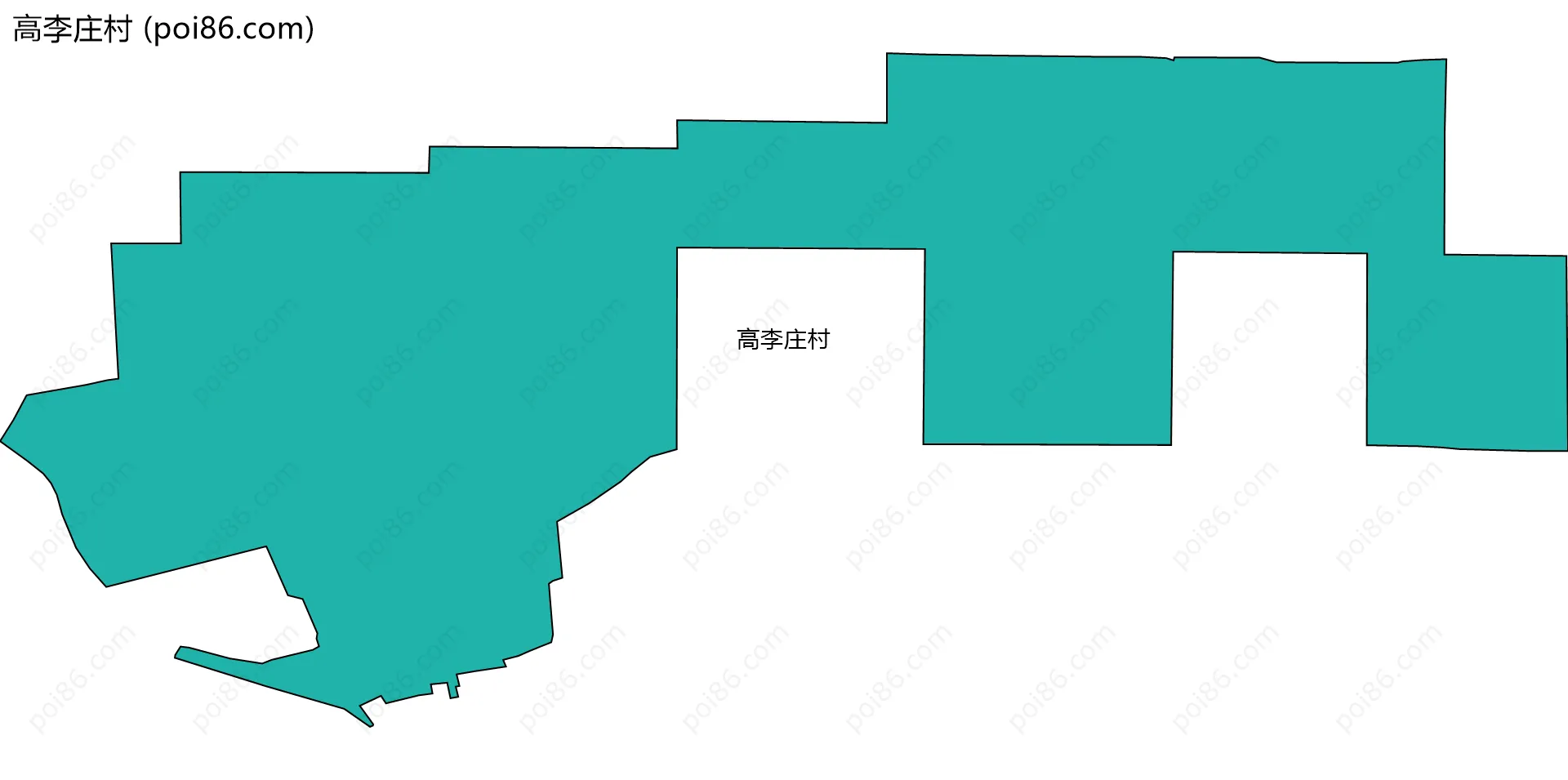 高李庄村边界地图