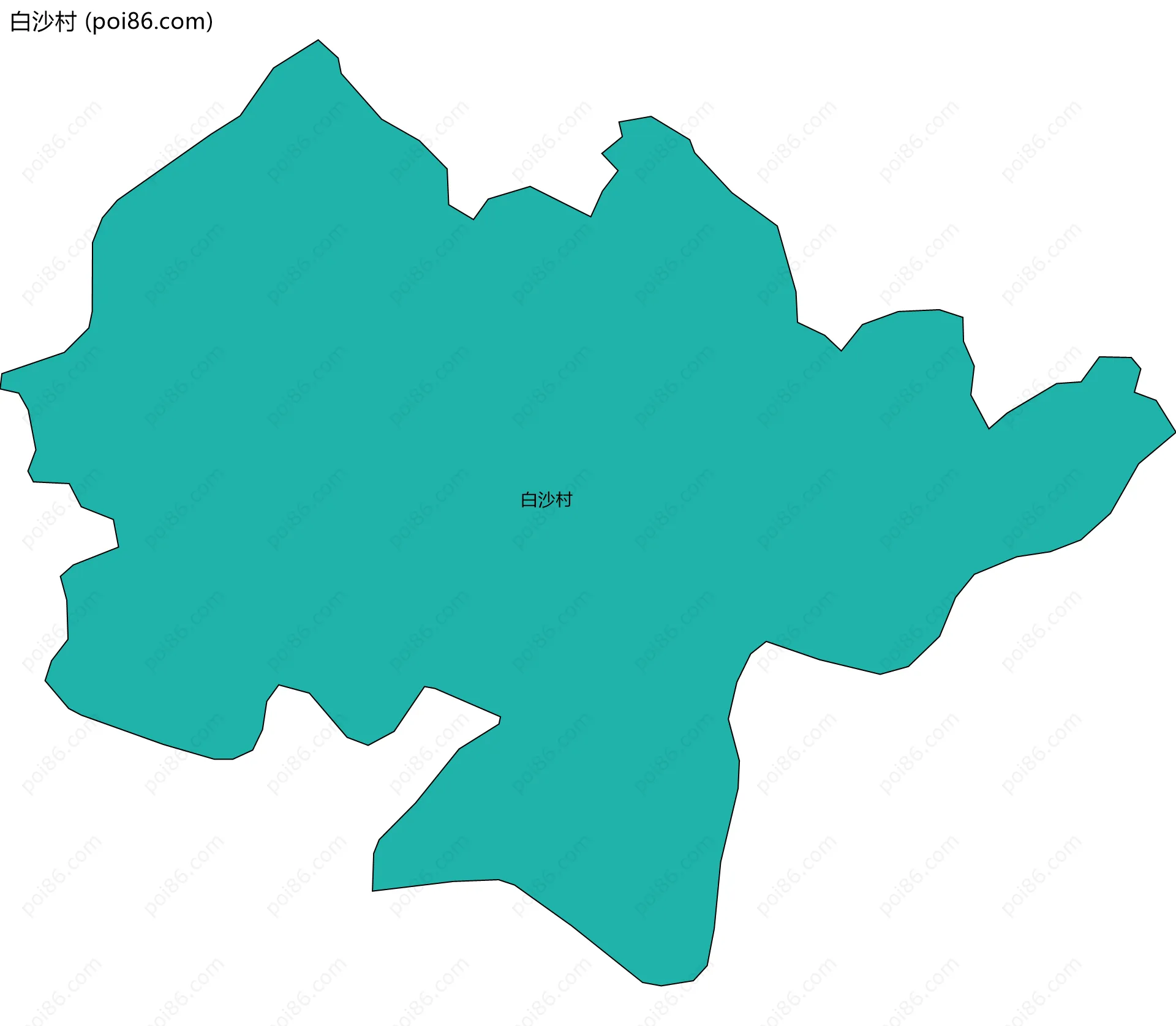 白沙村边界地图