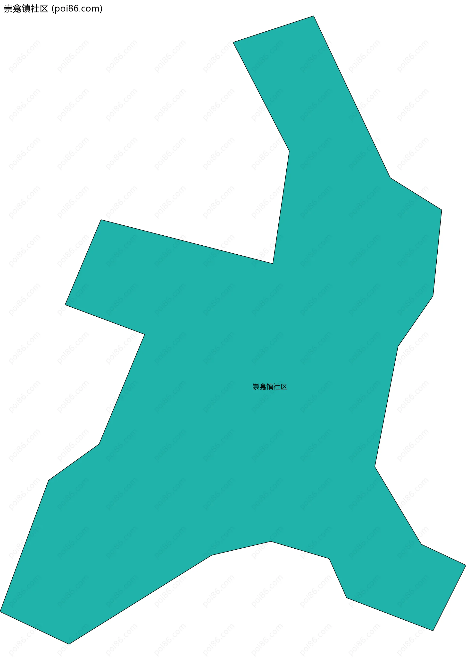 崇龛镇社区边界地图