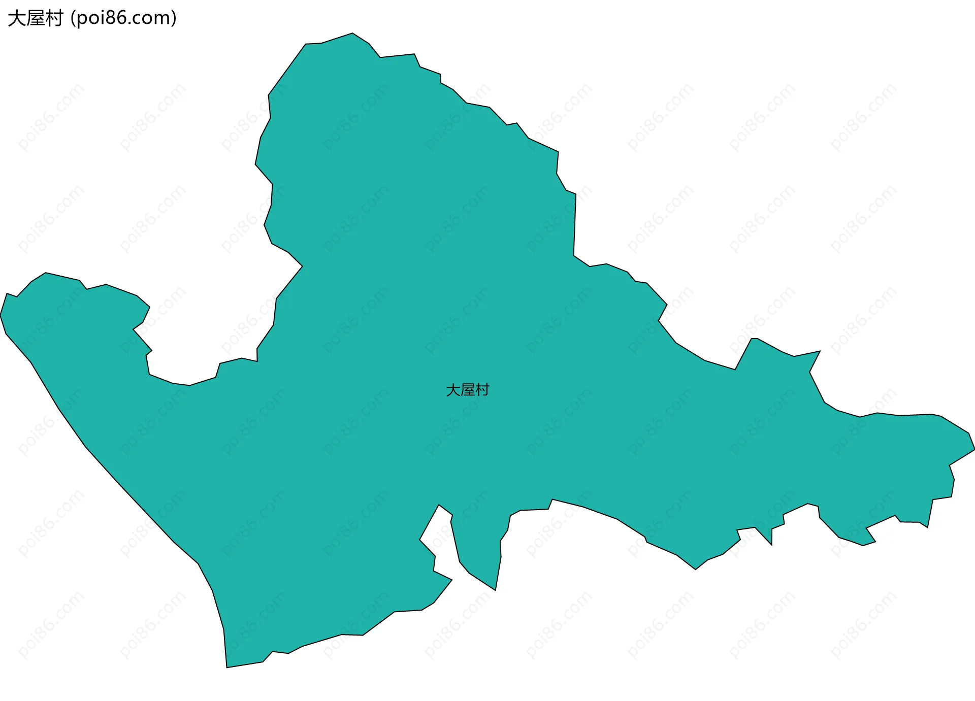 大屋村边界地图