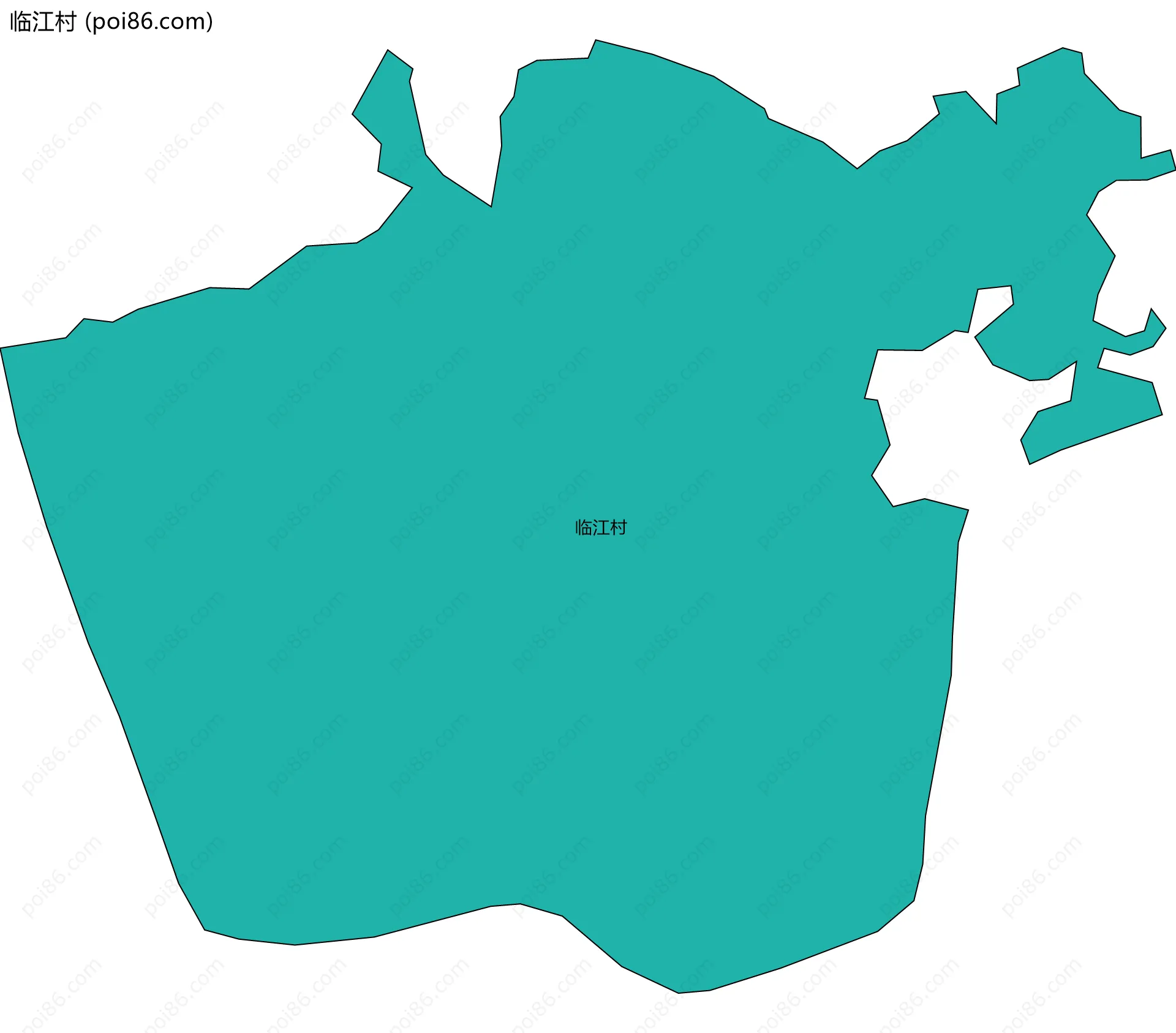 临江村边界地图