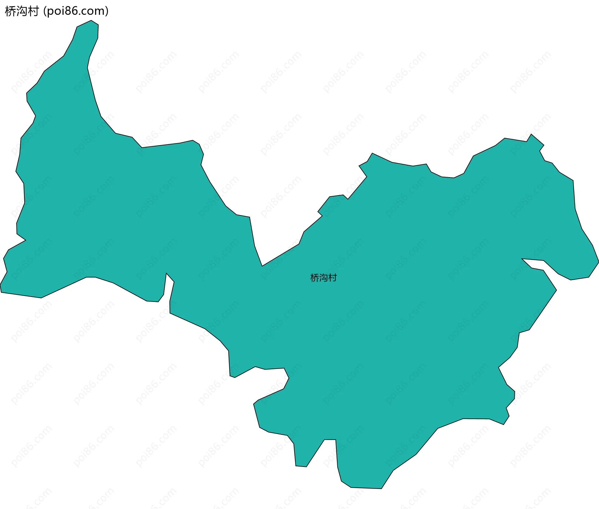 桥沟村边界地图