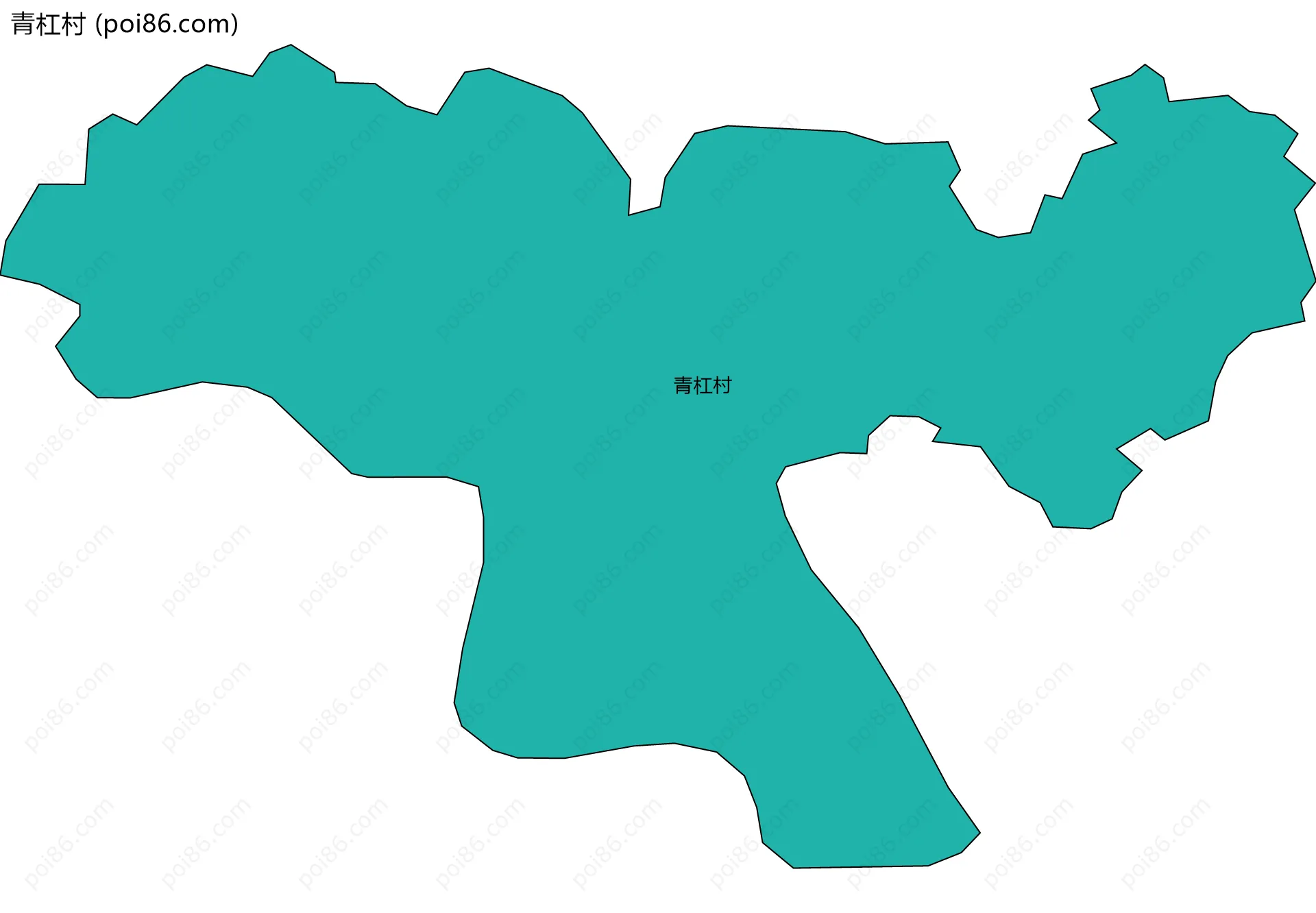 青杠村边界地图