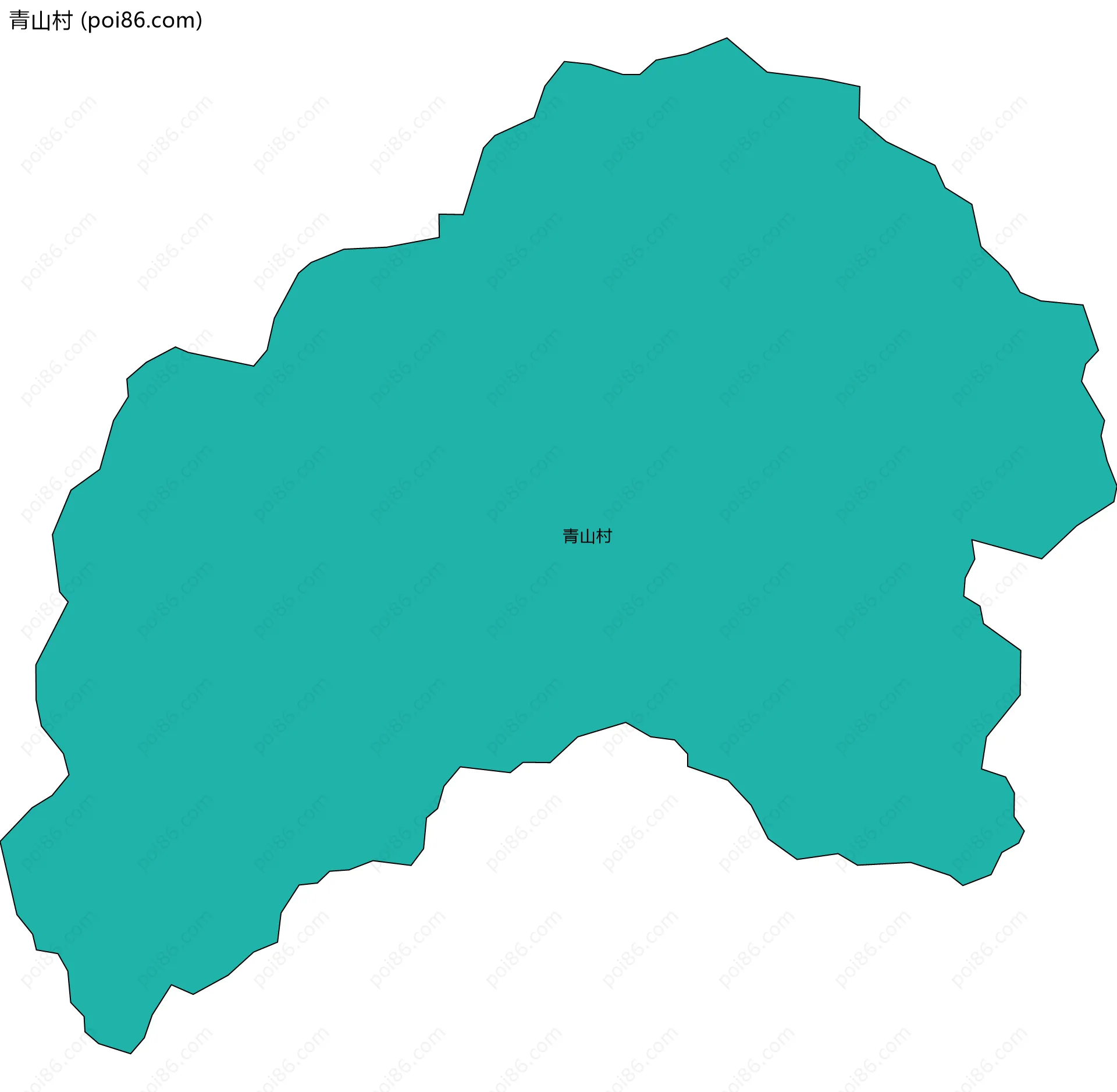 青山村边界地图