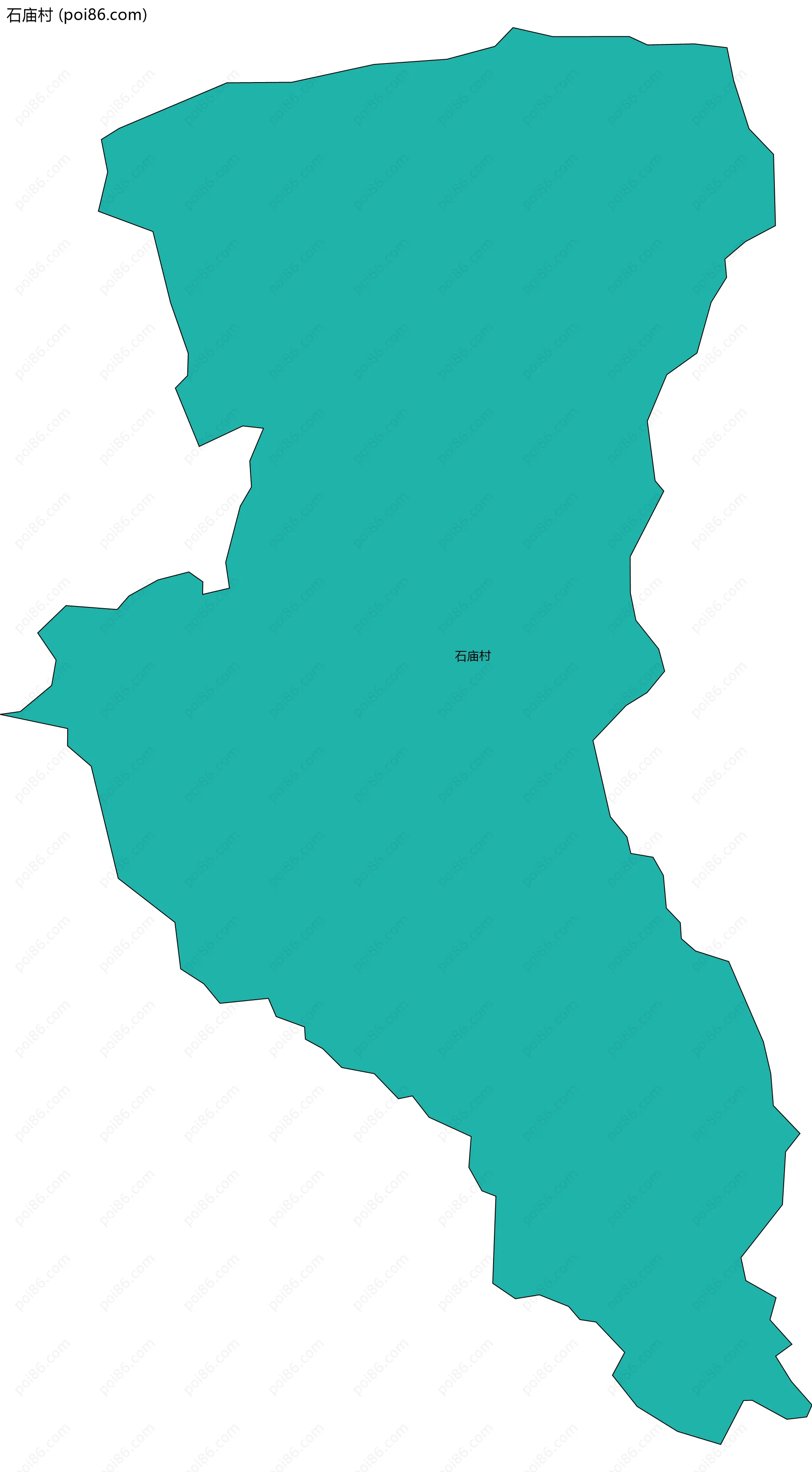 石庙村边界地图