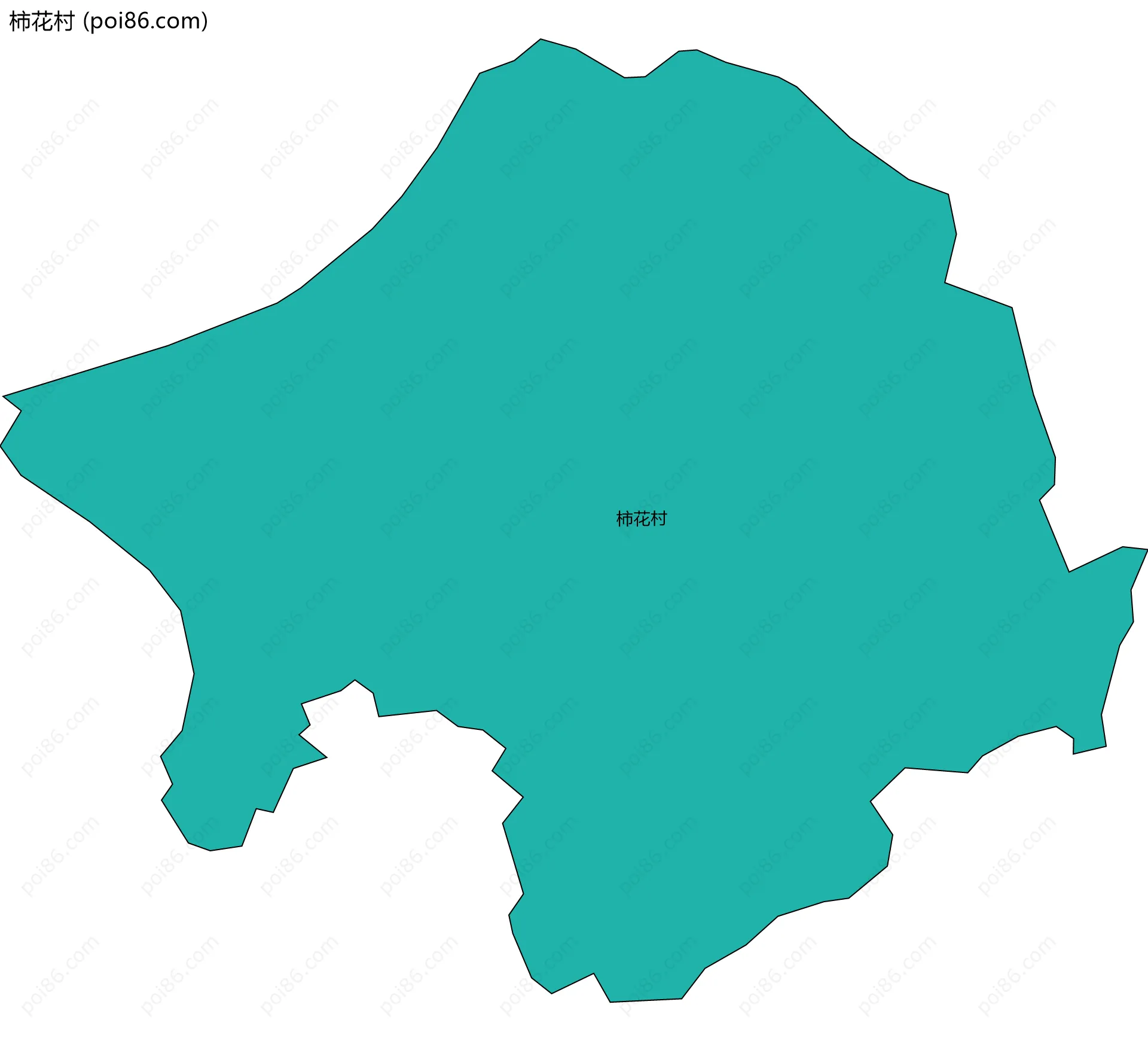 柿花村边界地图