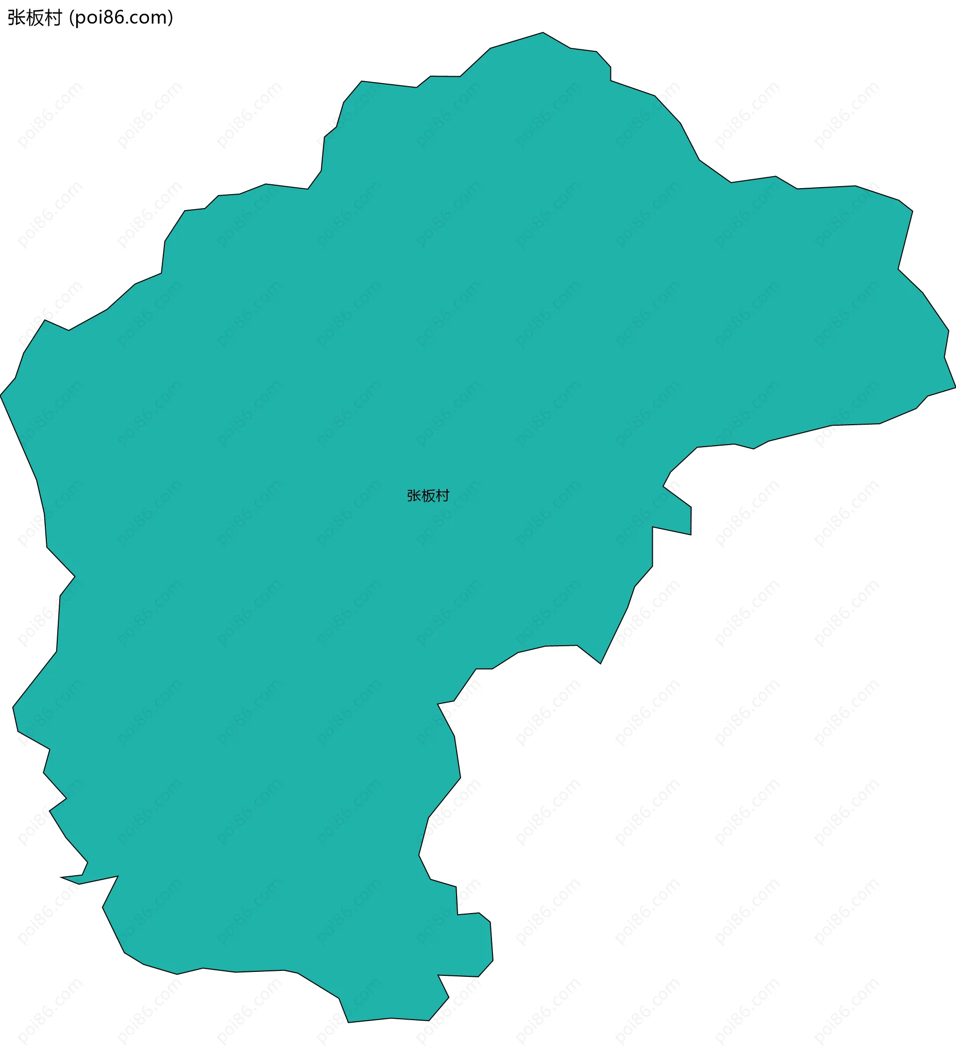 张板村边界地图