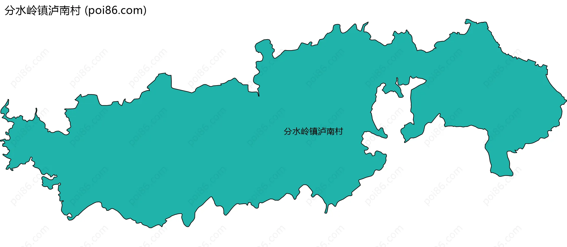 分水岭镇泸南村边界地图