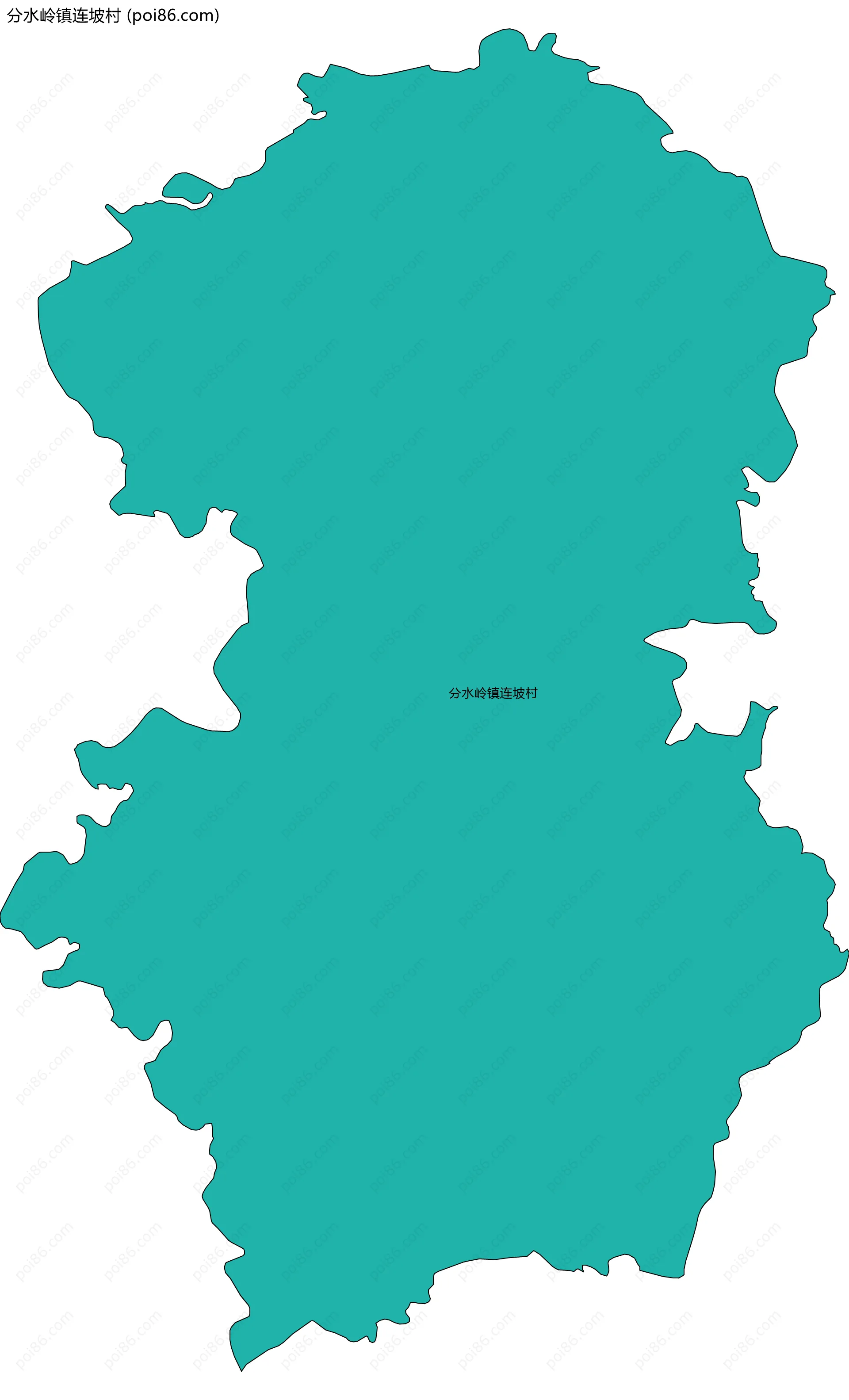 分水岭镇连坡村边界地图