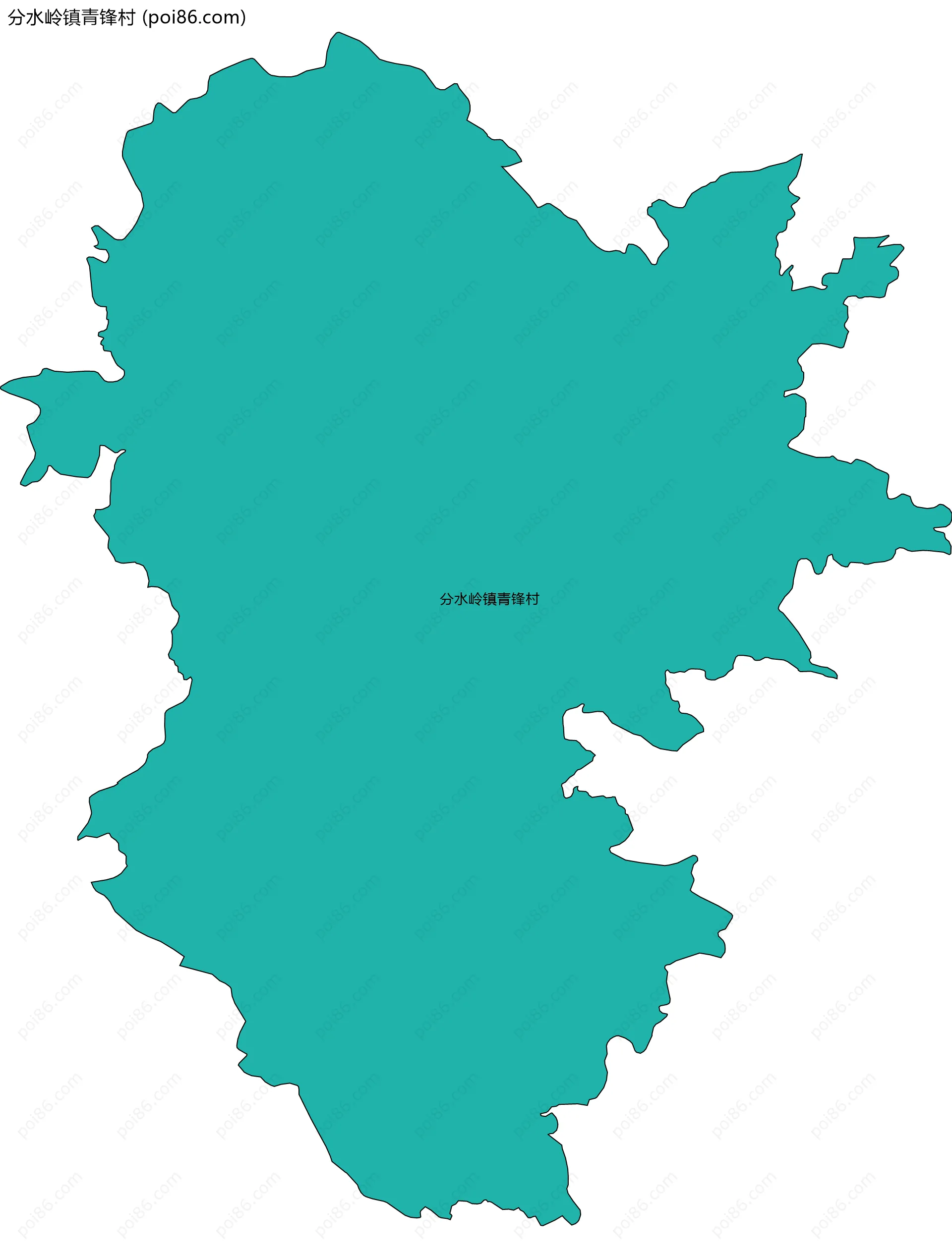 分水岭镇青锋村边界地图
