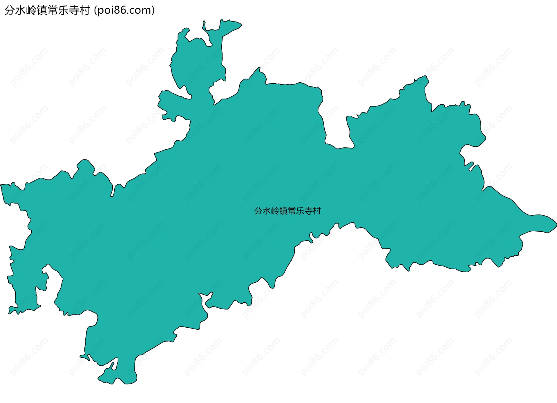 分水岭镇常乐寺村边界地图