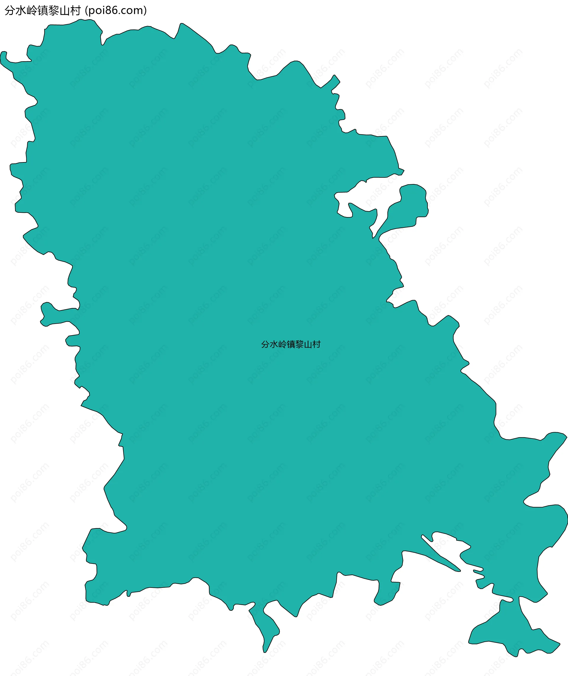 分水岭镇黎山村边界地图