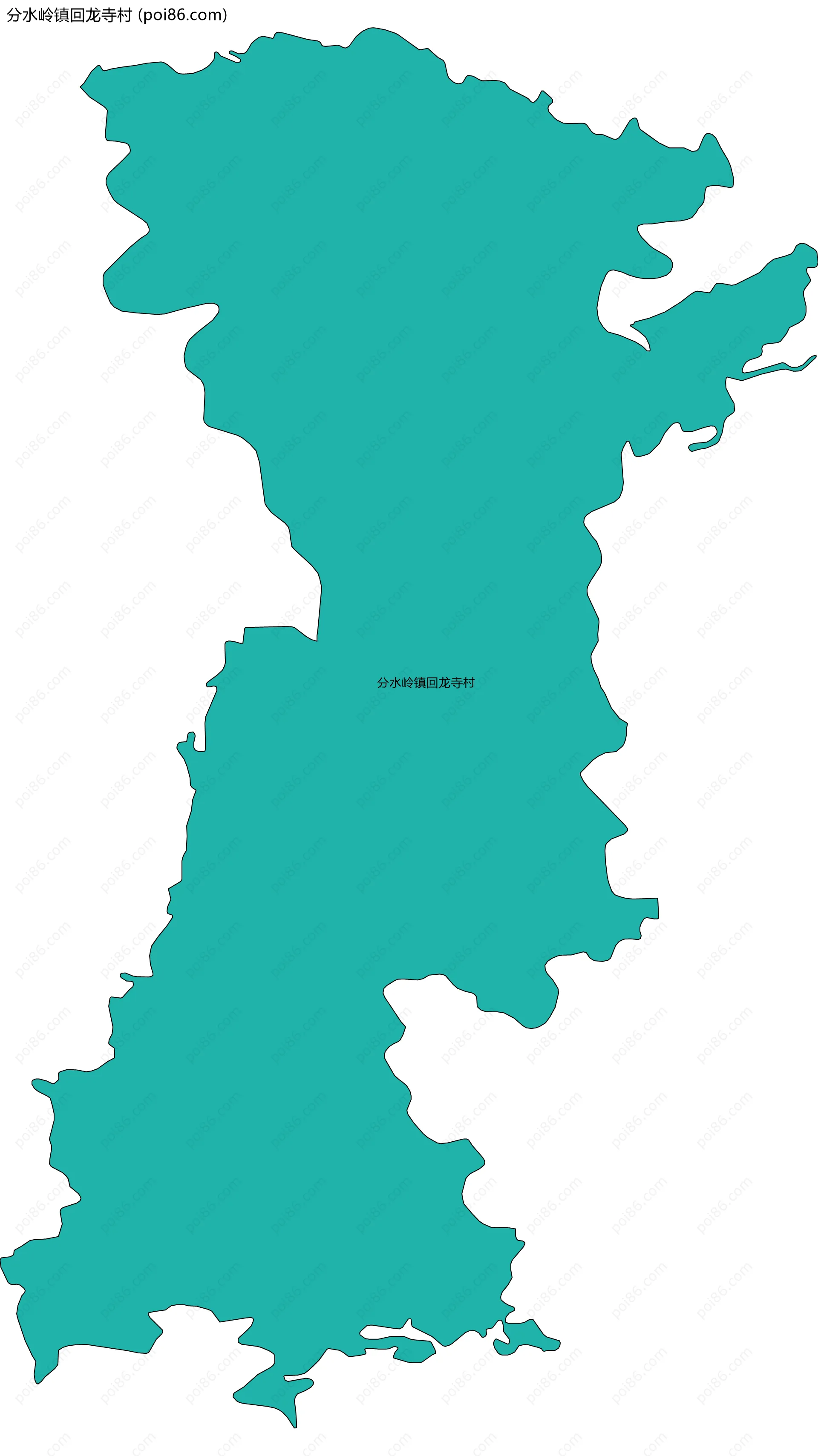 分水岭镇回龙寺村边界地图
