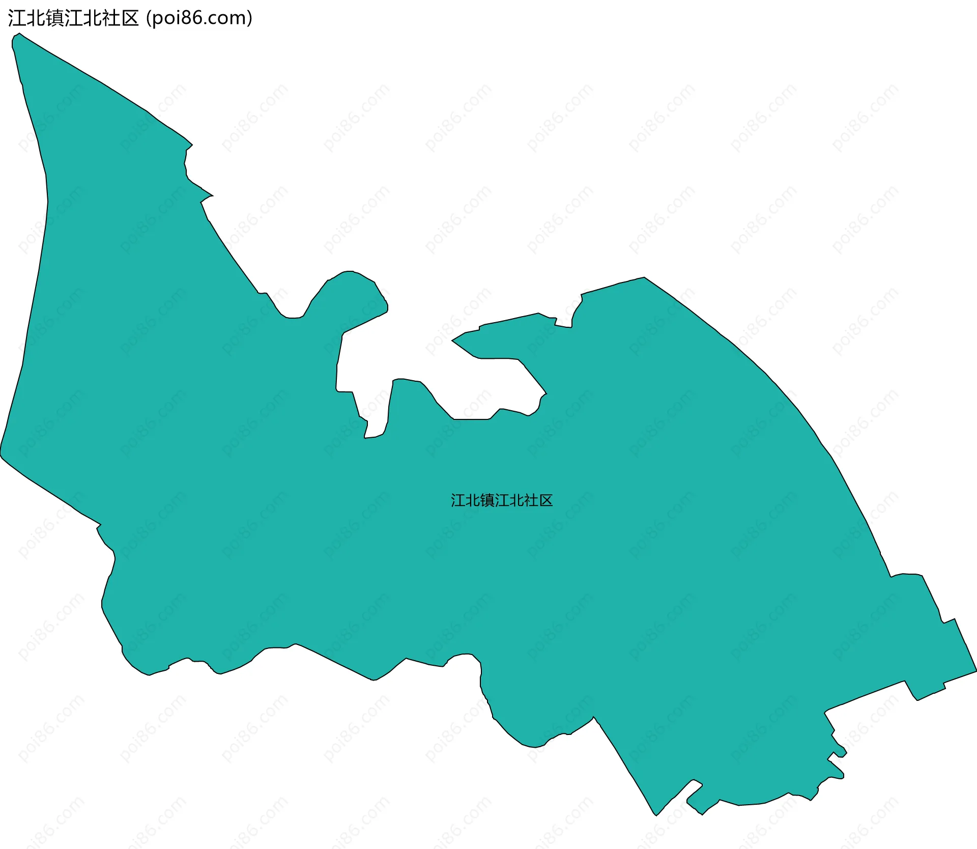江北镇江北社区边界地图